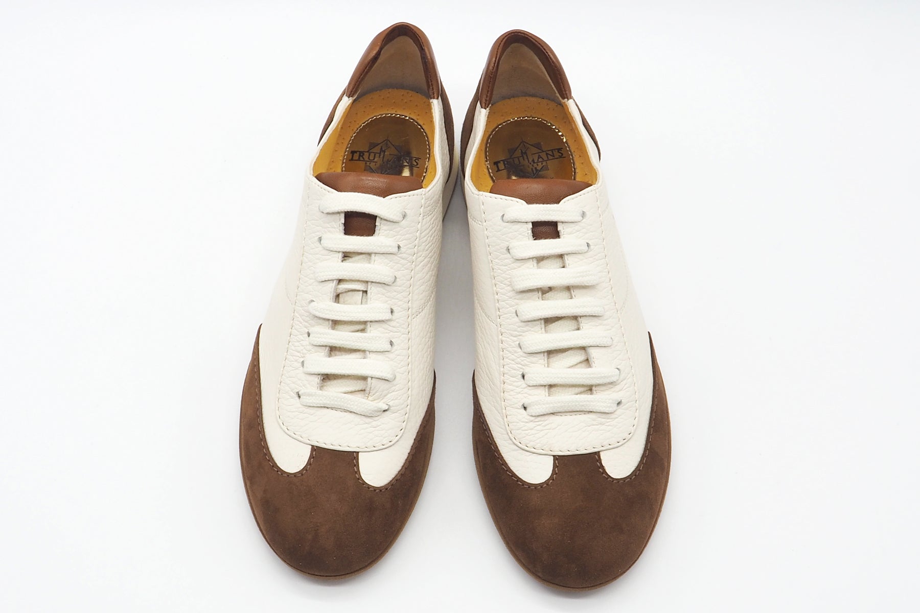 Softer Damen Sneaker aus Velours & Hirschleder in Creme & Braun