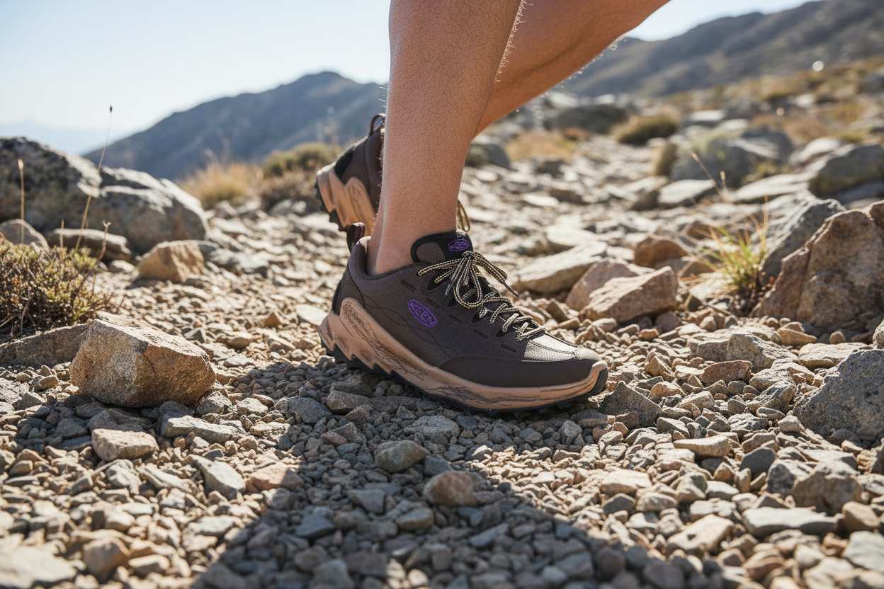 Herren Outdoor Sneaker aus Leder in Braun mit Profilsohle - Jasper Zionic