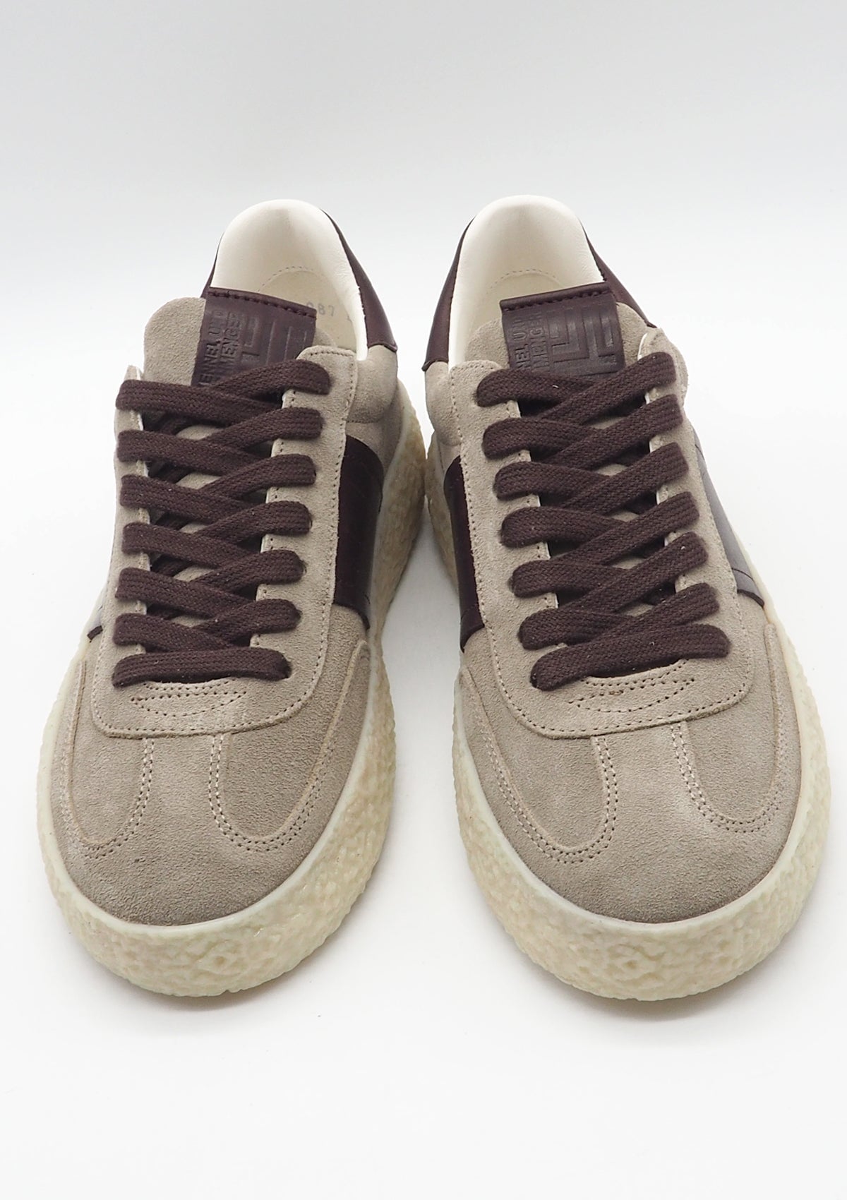 amen Sneaker aus Veloursleder in Neutral mit Bordeaux-Details Damen Sneaker Kennel & Schmenger