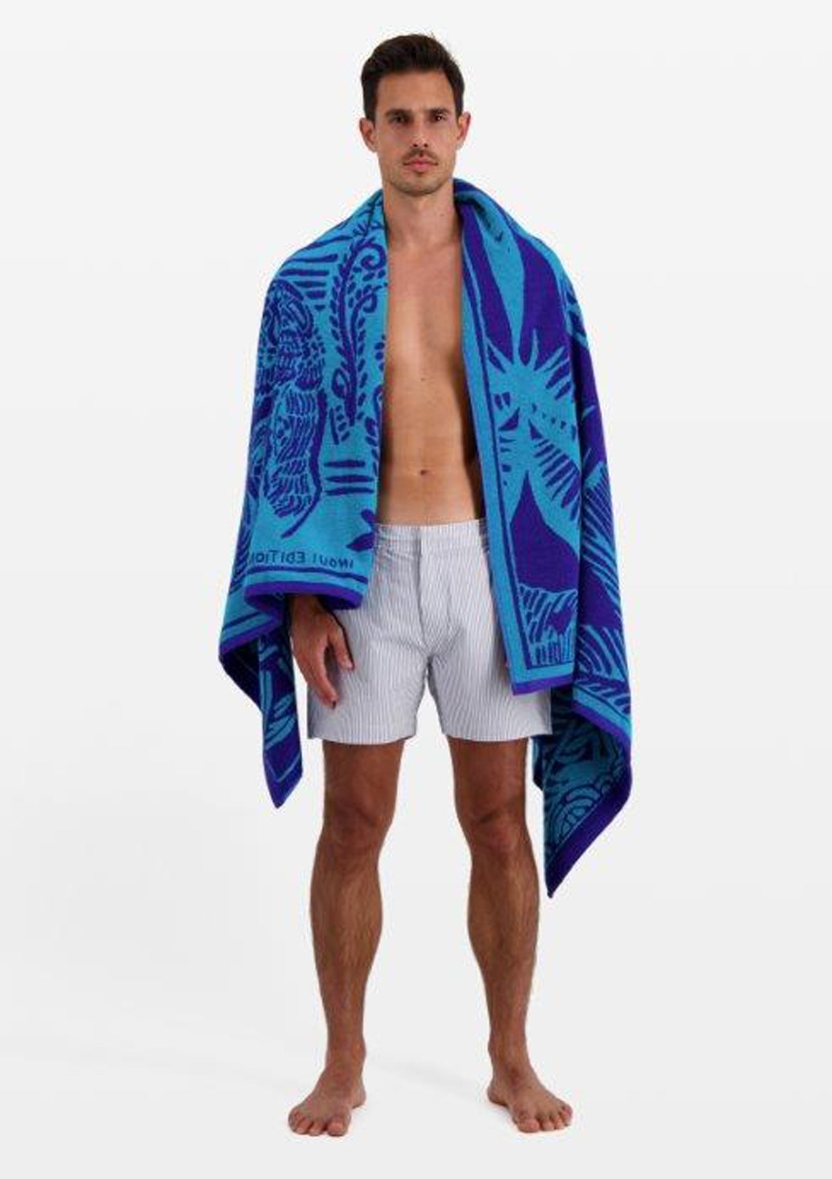 Badetuch aus Baumwolle in Blau - Dufy Accessoires Tücher & Schals Inoui E.