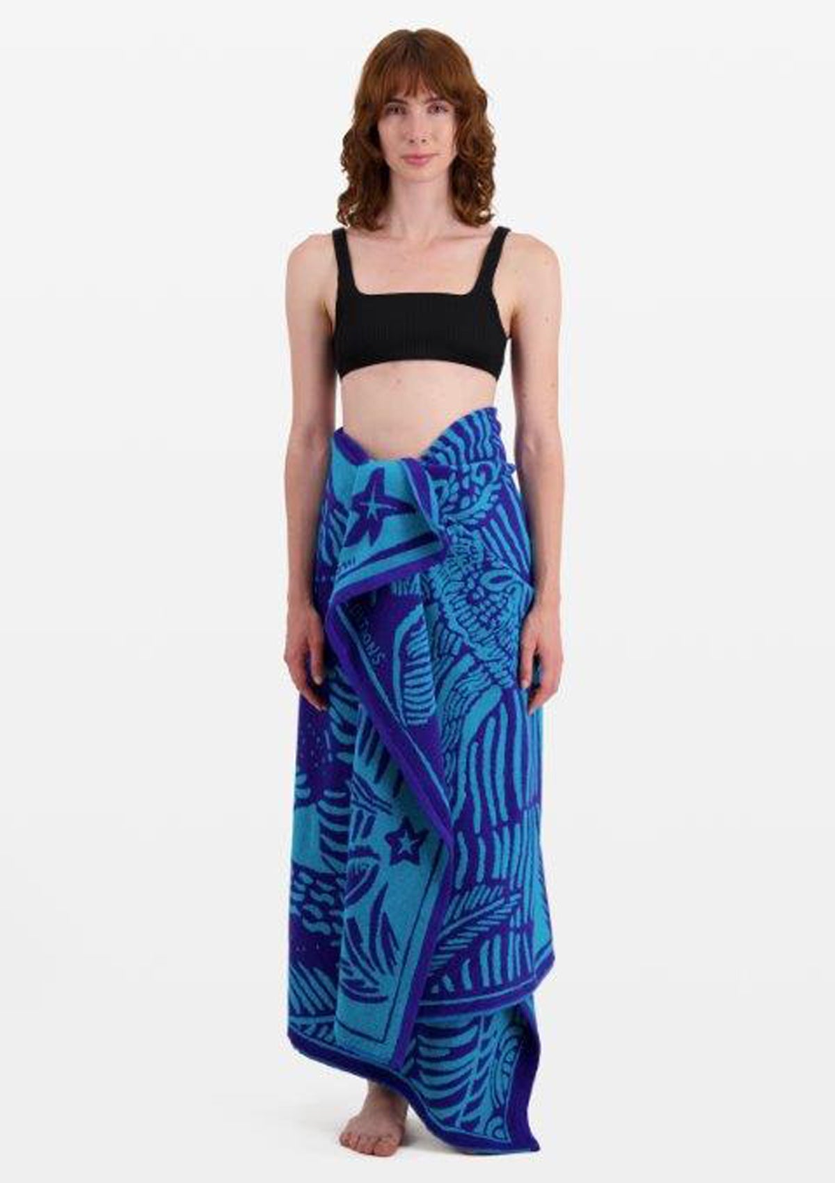 Badetuch aus Baumwolle in Blau - Dufy Accessoires Tücher & Schals Inoui E.