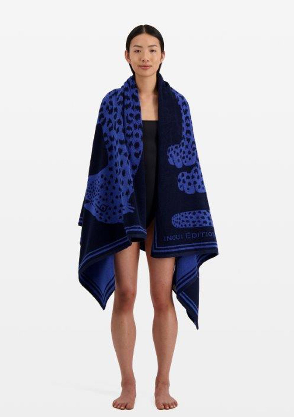 Badetuch aus Baumwolle in Blau - Fetiche Accessoires Tücher & Schals Inoui E.