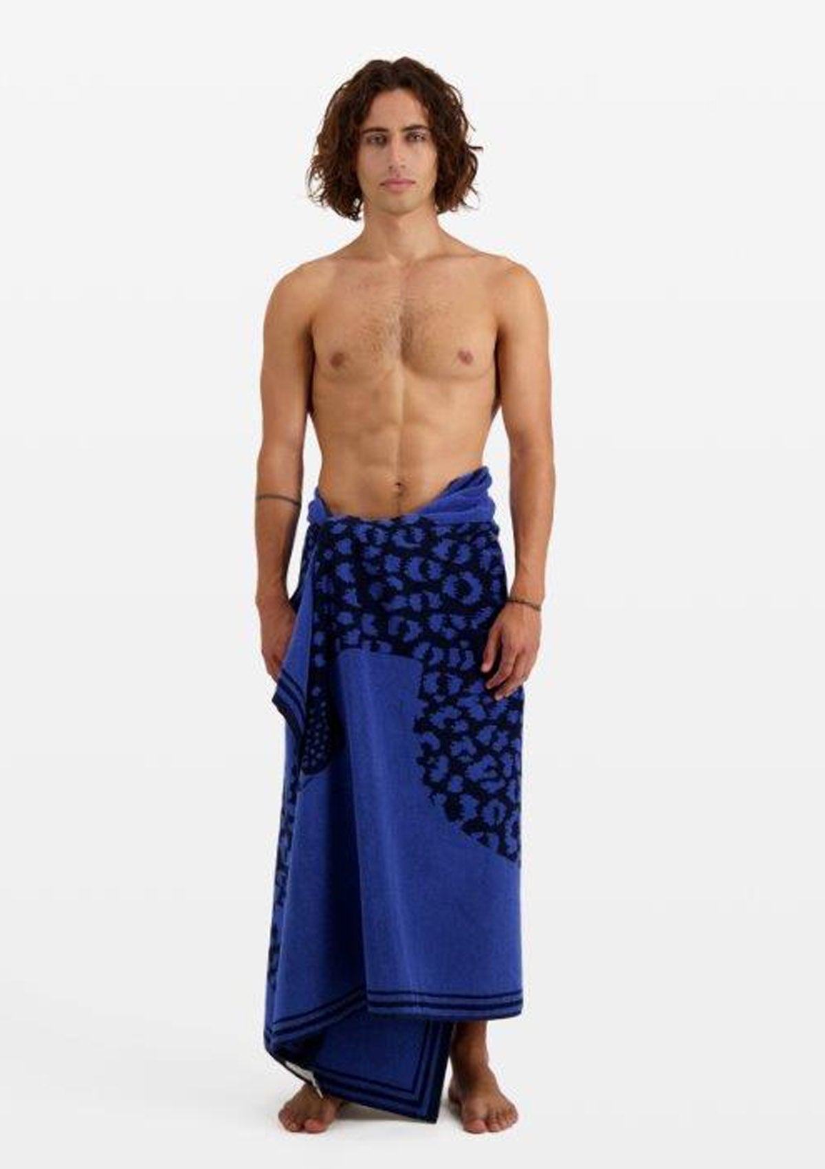 Badetuch aus Baumwolle in Blau - Fetiche Accessoires Tücher & Schals Inoui E.