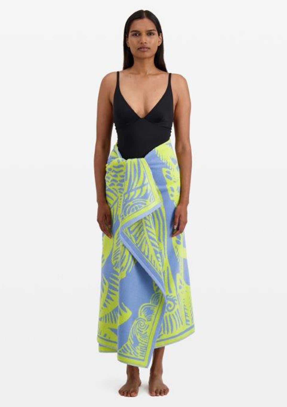 Badetuch aus Baumwolle in Gelb - Dufy Accessoires Tücher & Schals Inoui E.