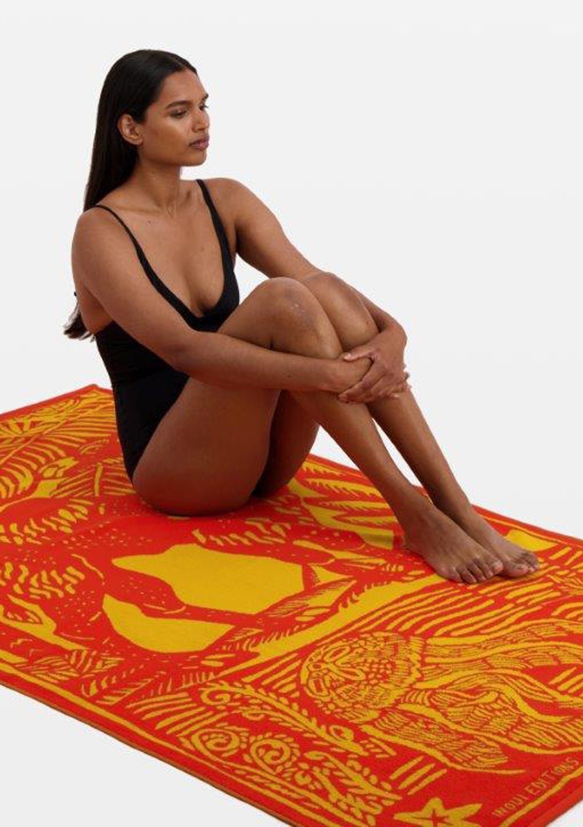 Badetuch aus Baumwolle in Orange - Dufy Accessoires Tücher & Schals Inoui E.