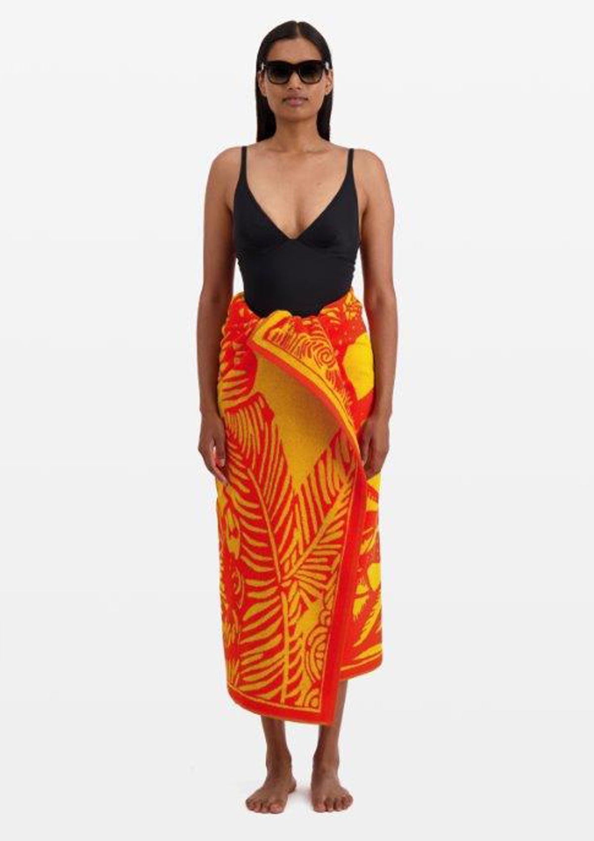 Badetuch aus Baumwolle in Orange - Dufy Accessoires Tücher & Schals Inoui E.