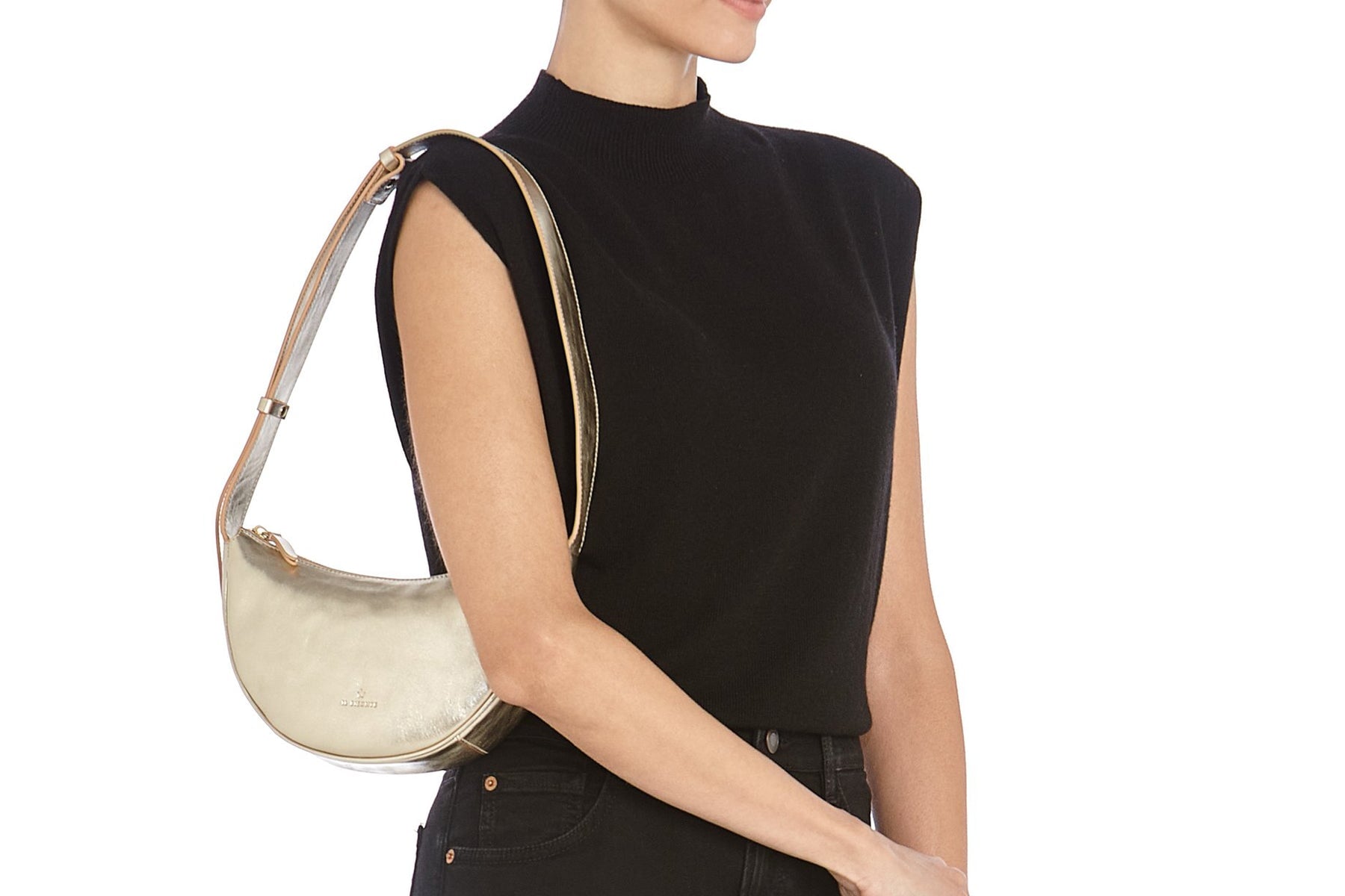 Bodybag Umhängetasche aus Leder in Platin - Hobo Oliveta Taschen Crossbody & Schultertasche Il Bisonte