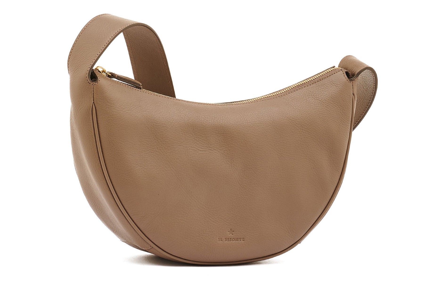 Bodybag Umhängetasche aus Leder in Topegrau - Hobo Oliveta Taschen Crossbody & Schultertasche Il Bisonte