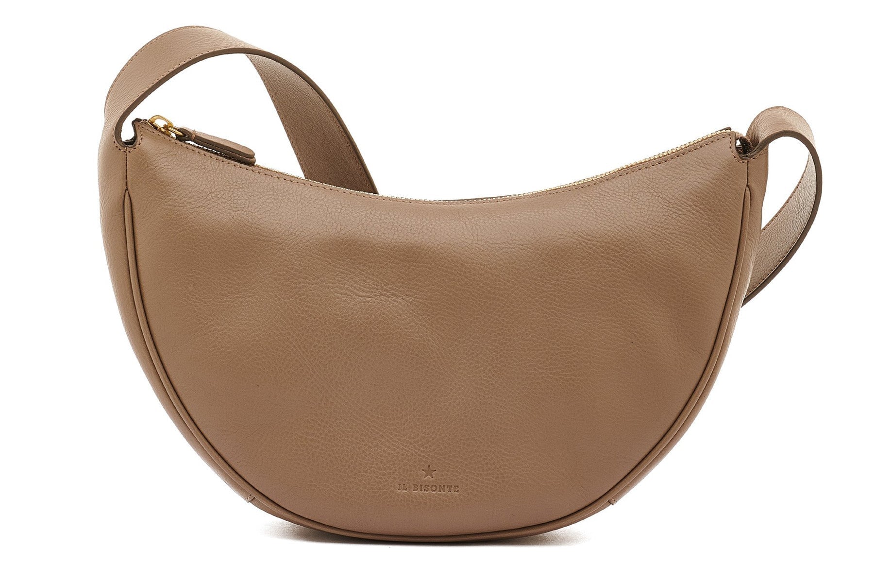 Bodybag Umhängetasche aus Leder in Topegrau - Hobo Oliveta Taschen Crossbody & Schultertasche Il Bisonte