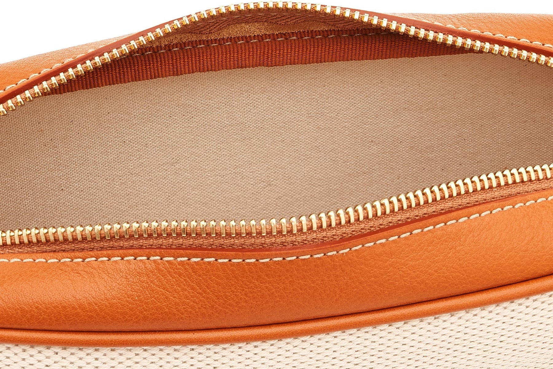 Crossbody-Tasche aus Canvas & Leder in Natural & Caramel Taschen Crossbody & Schultertaschen Il Bisonte