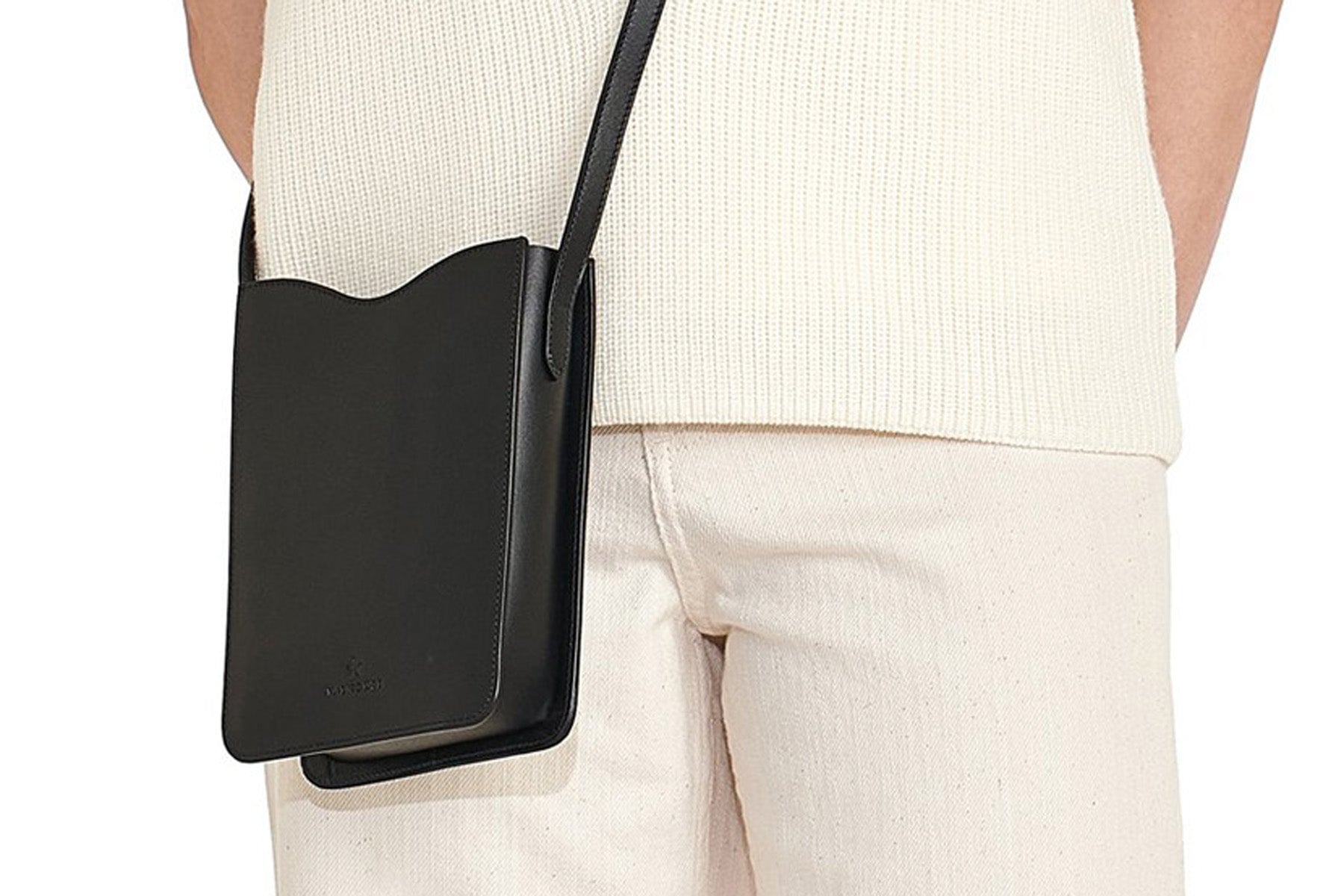 Crossbody-Tasche aus Leder in Schwarz - Roseto Taschen Crossbody & Schultertaschen Il Bisonte