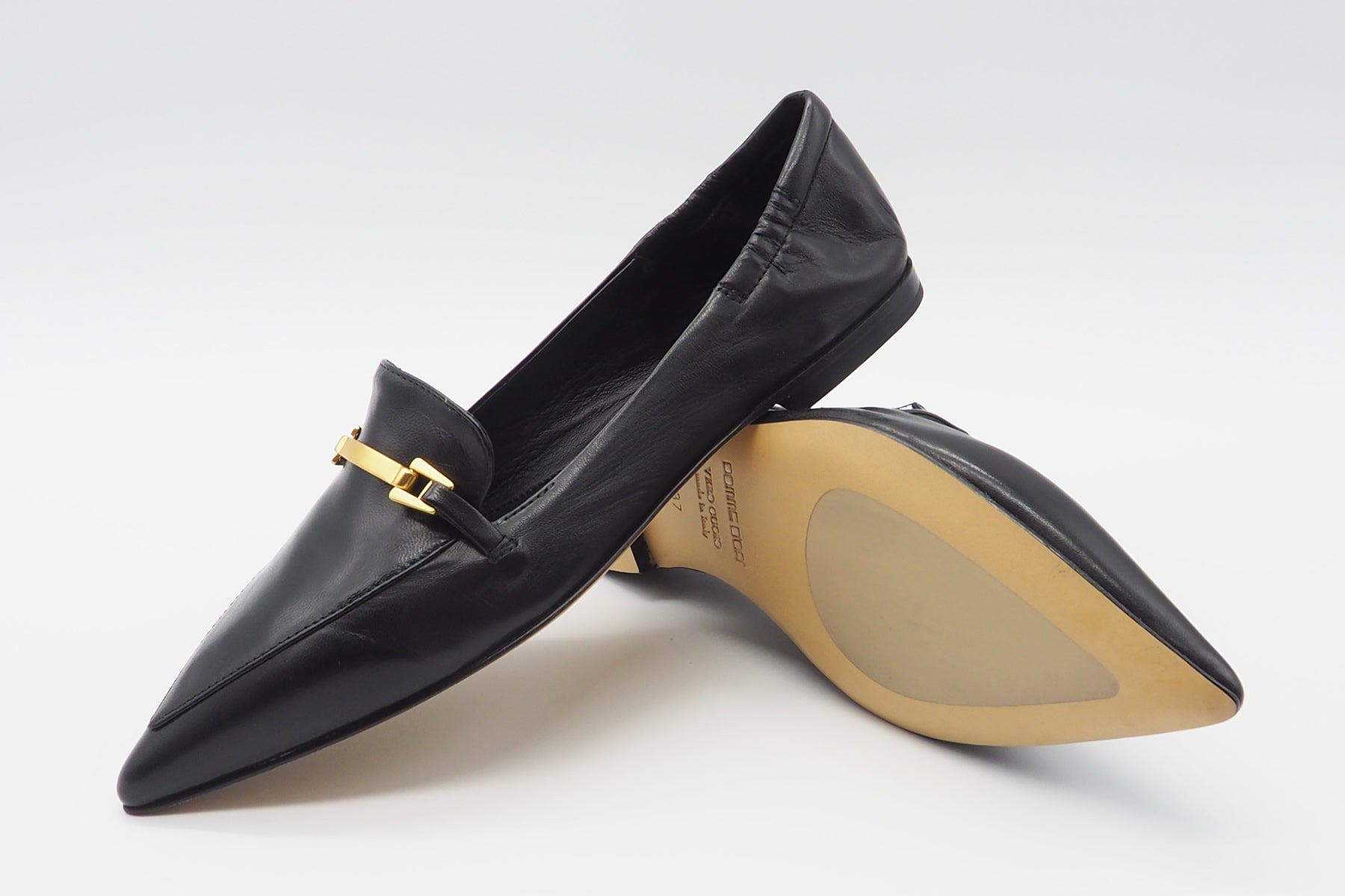 Damen Ballerina aus Glattleder in Schwarz Damen Ballerinas Pomme D'or