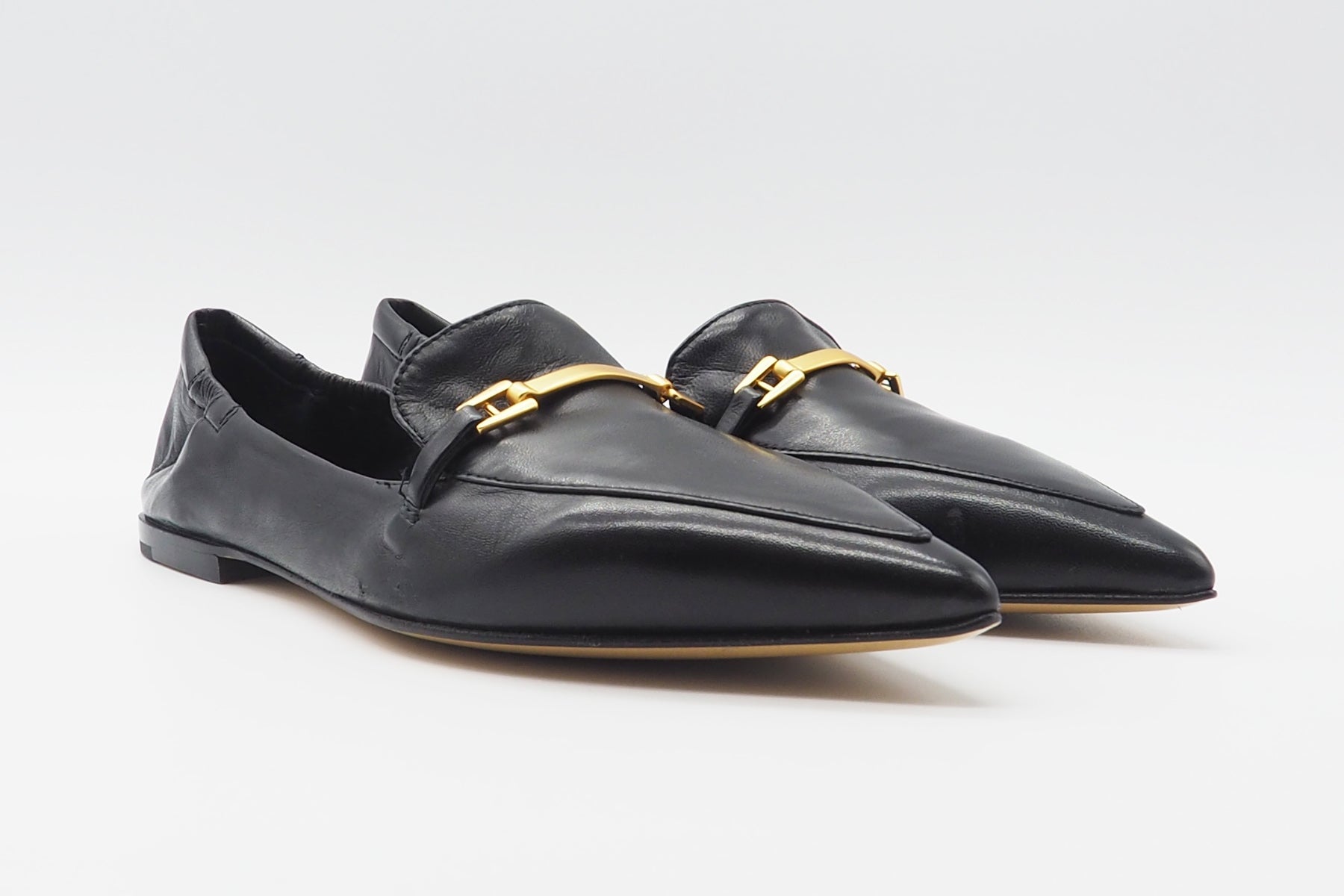 Damen Ballerina aus Glattleder in Schwarz Damen Ballerinas Pomme D'or