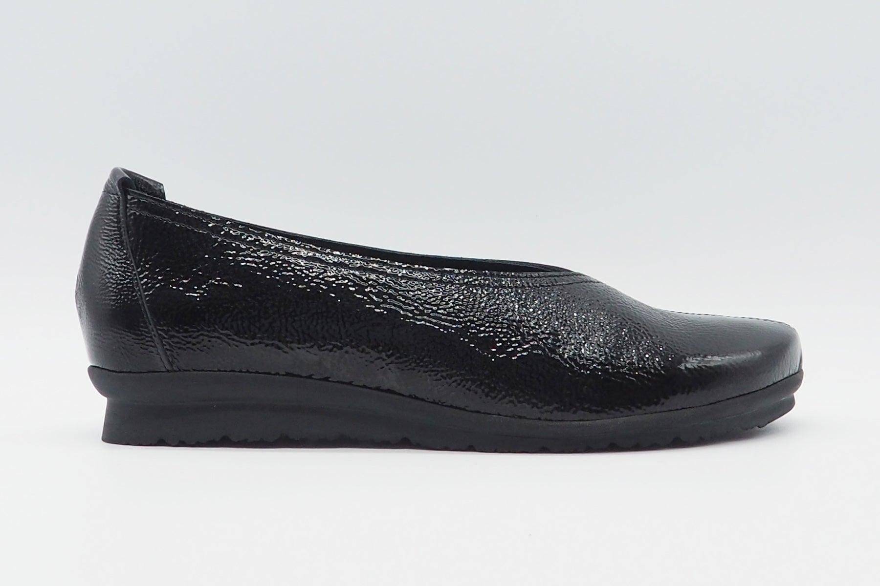 Damen Ballerina aus Lackleder in Schwarz - Barene Damen Ballerinas Arche