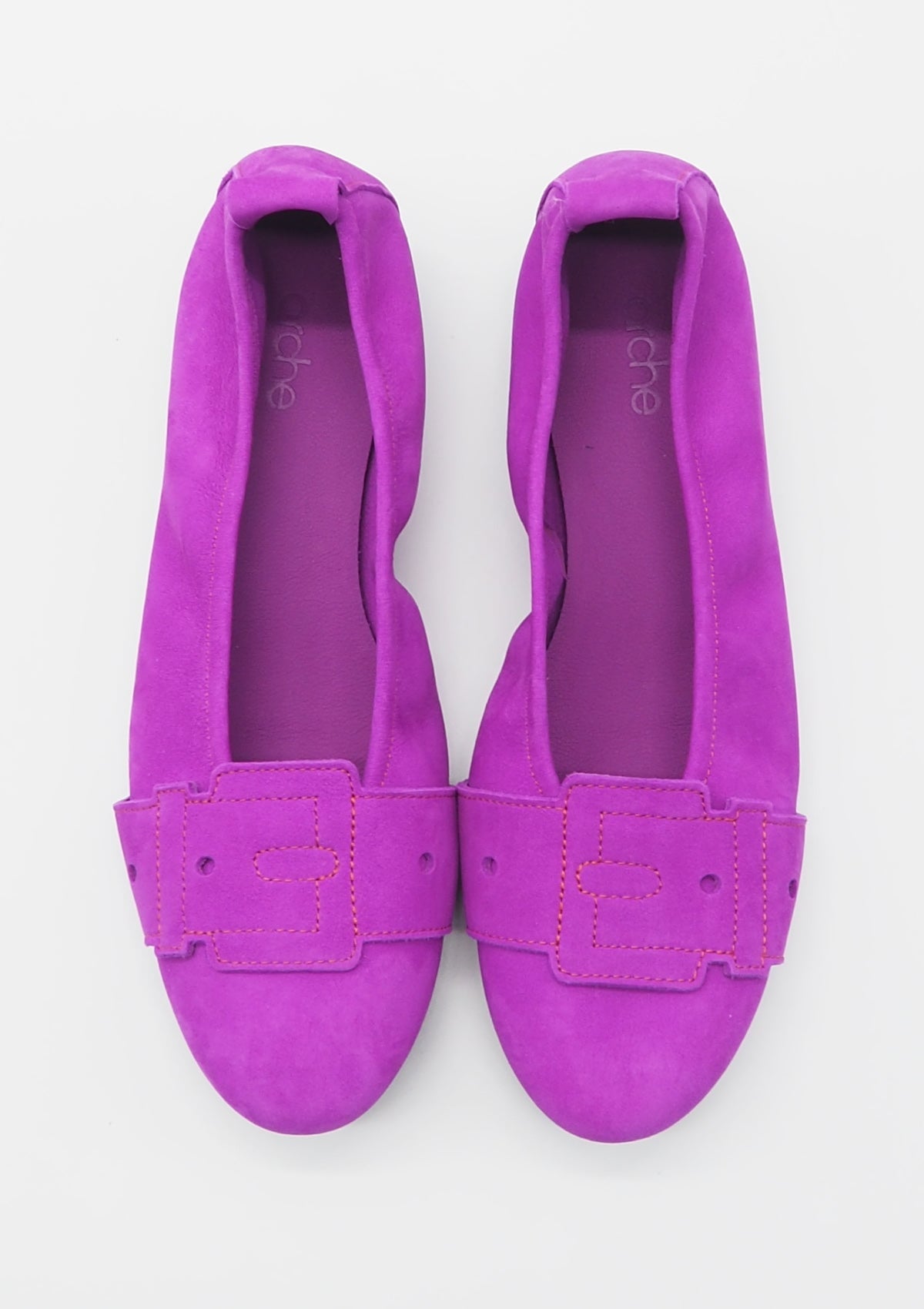 Damen Ballerina aus Nubukleder in Zyklam - Absatz 2cm Damen Ballerinas Arche