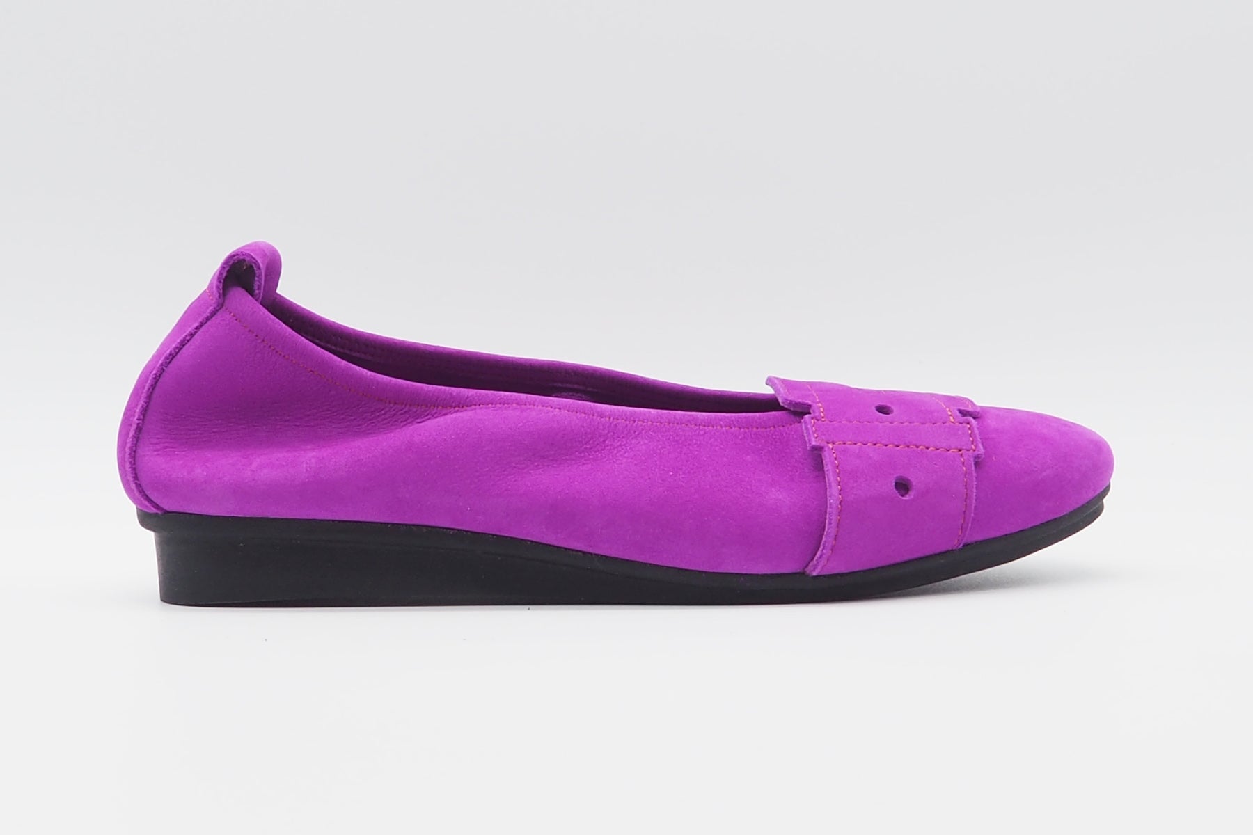 Damen Ballerina aus Nubukleder in Zyklam - Absatz 2cm Damen Ballerinas Arche
