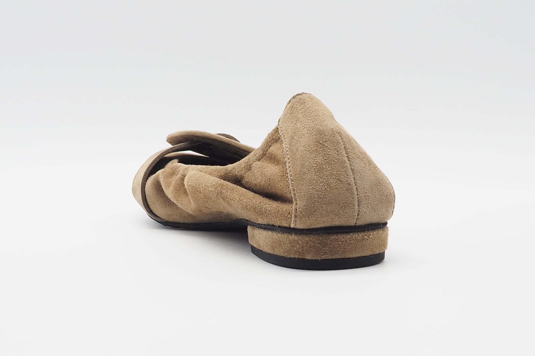 Damen Ballerina aus Veloursleder in Camel - Malu Damen Ballerinas Kennel & Schmenger
