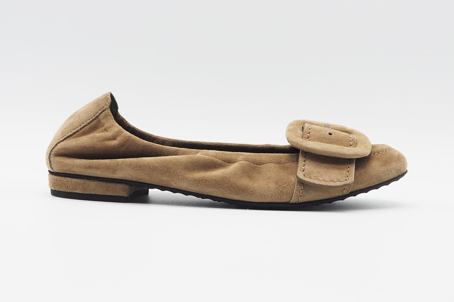 Damen Ballerina aus Veloursleder in Camel - Malu Damen Ballerinas Kennel & Schmenger