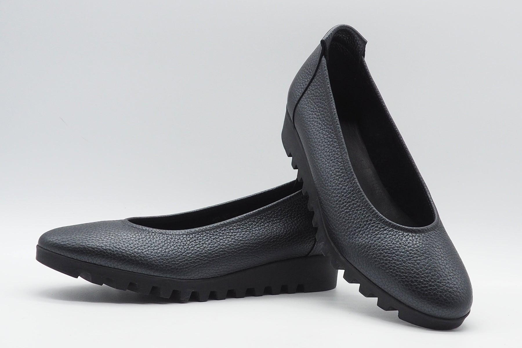 Damen Ballerinas aus Glattleder in Anthrazit - Lomiss Damen Ballerinas Arche