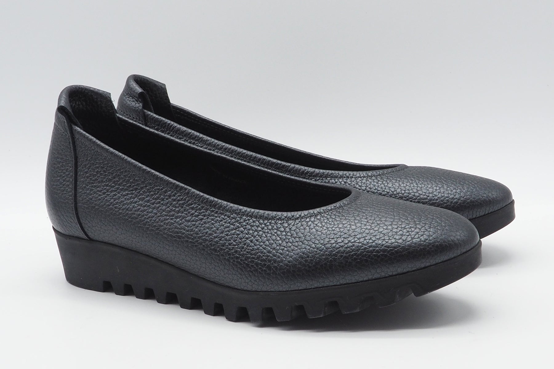 Damen Ballerinas aus Glattleder in Anthrazit - Lomiss Damen Ballerinas Arche