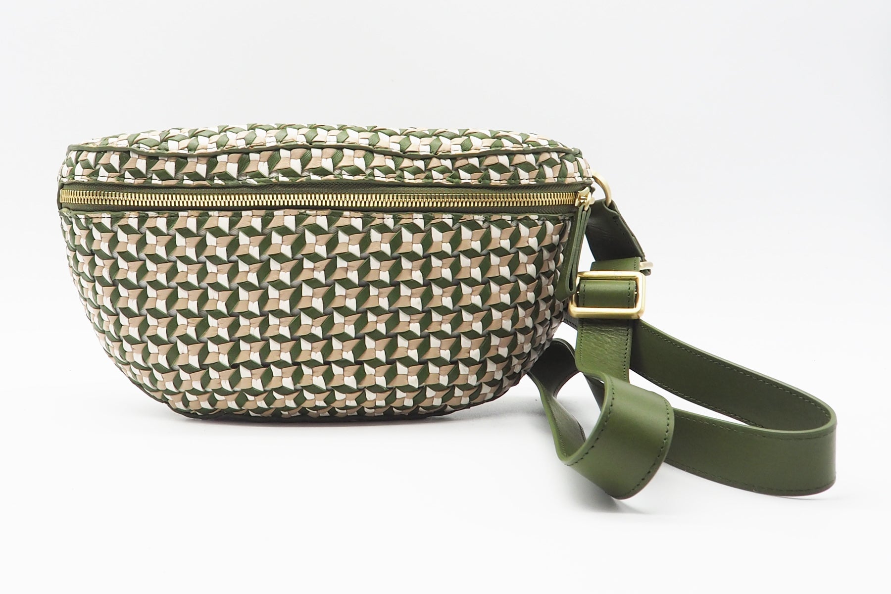 Damen Bauchtasche aus gewebten Leder in Multicolor - Lucy Moulinet Multicolor Taschen Bauchtasche Allan K