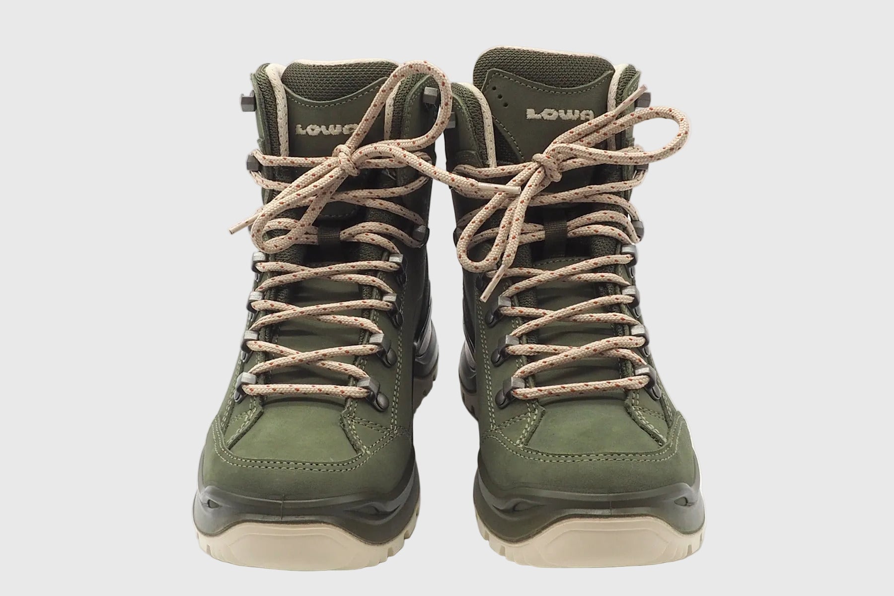 Damen Bergschuh zum Schnüren aus Nubukleder in oliv - Wasserdicht Damen Schnürboots Lowa