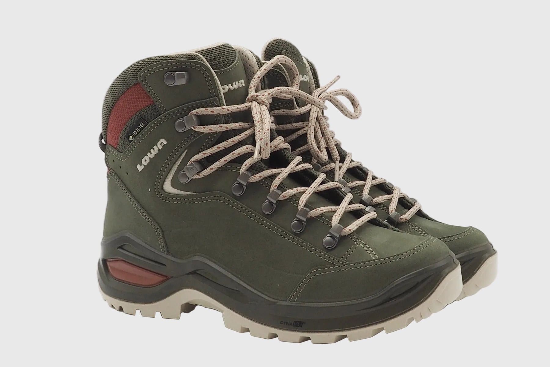 Damen Bergschuh zum Schnüren aus Nubukleder in oliv - Wasserdicht Damen Schnürboots Lowa