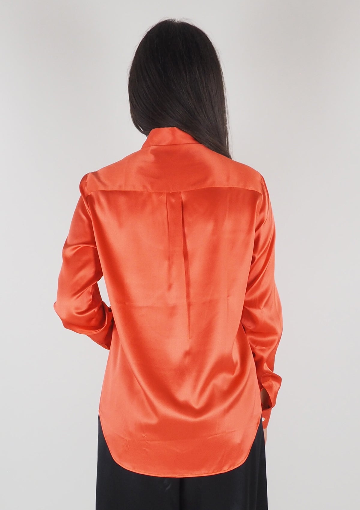 Damen Bluse aus Seide in Orange - Vercelli Damen Bluse 24 Blooming