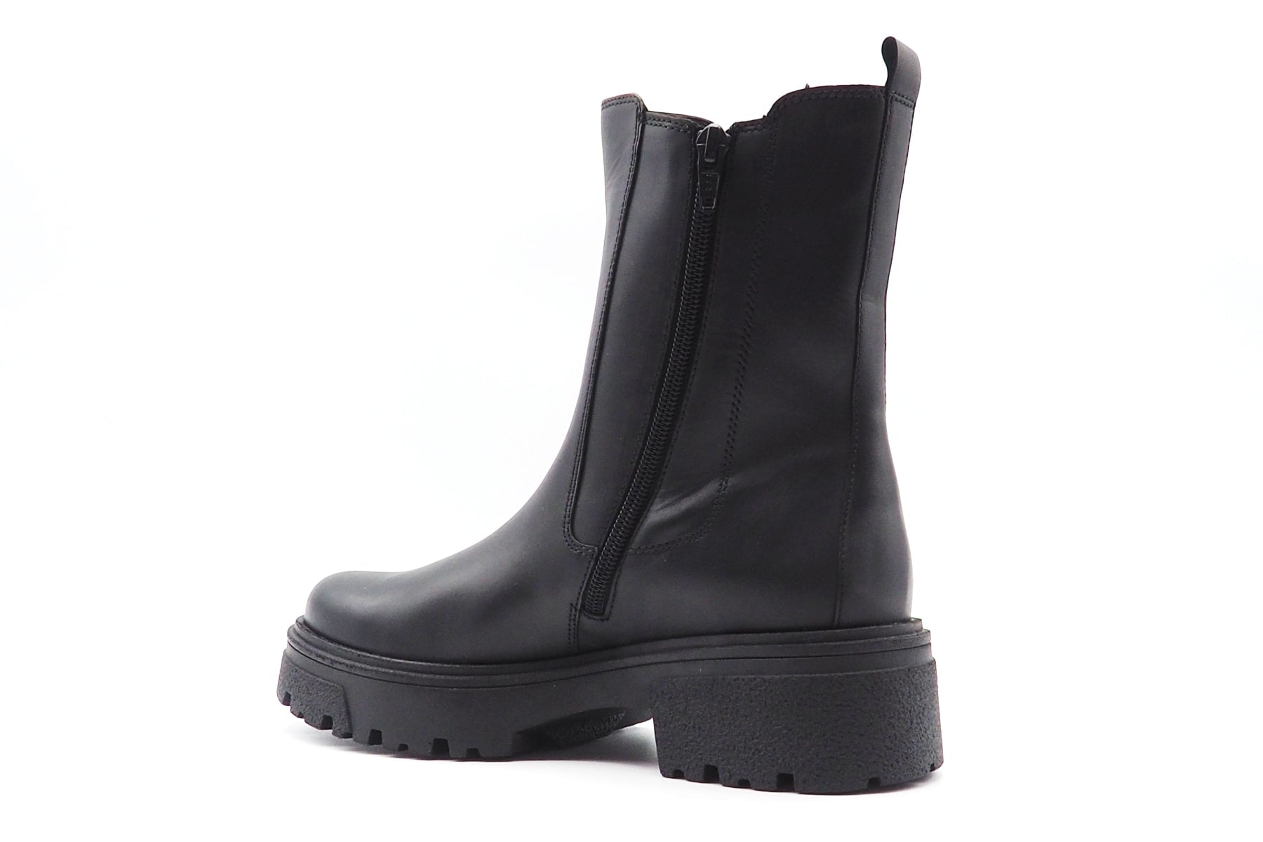 Damen Boot aus Leder in Schwarz auf Profilsohle - Absatz 4,5 cm Damen Boots & Booties Gabor