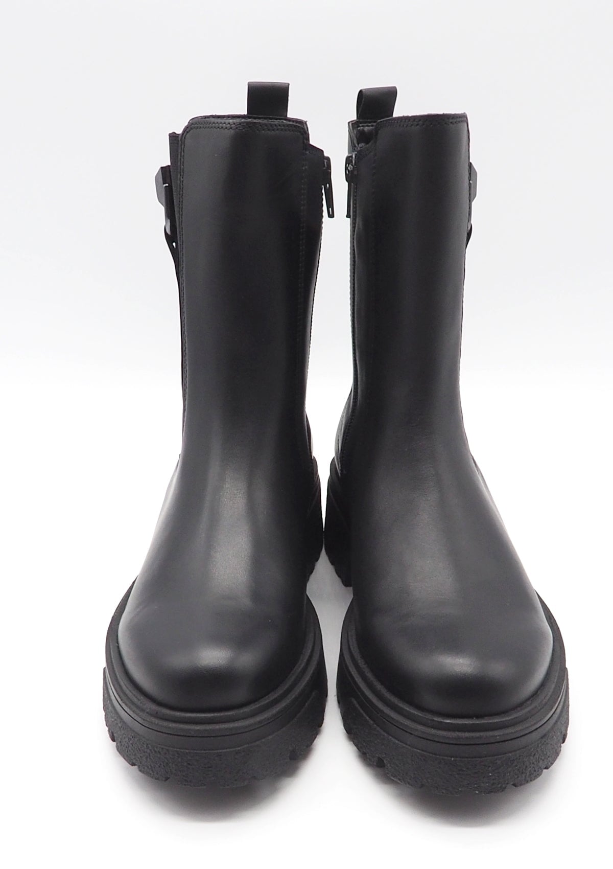 Damen Boot aus Leder in Schwarz auf Profilsohle - Absatz 4,5 cm Damen Boots & Booties Gabor