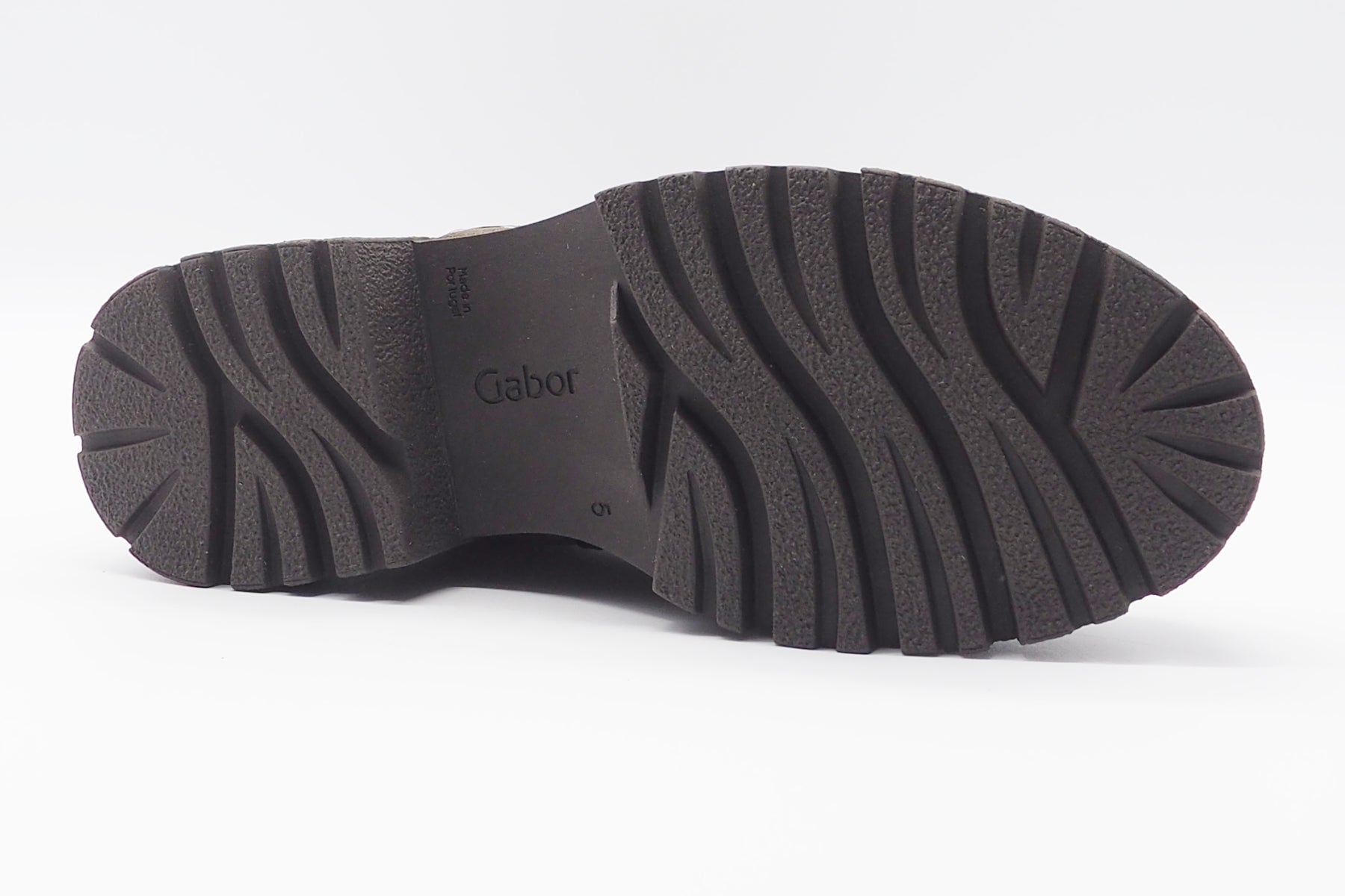 Damen Boot im Bikerstil aus braunem Veloursleder & Profilsohle Damen Boots & Booties Gabor