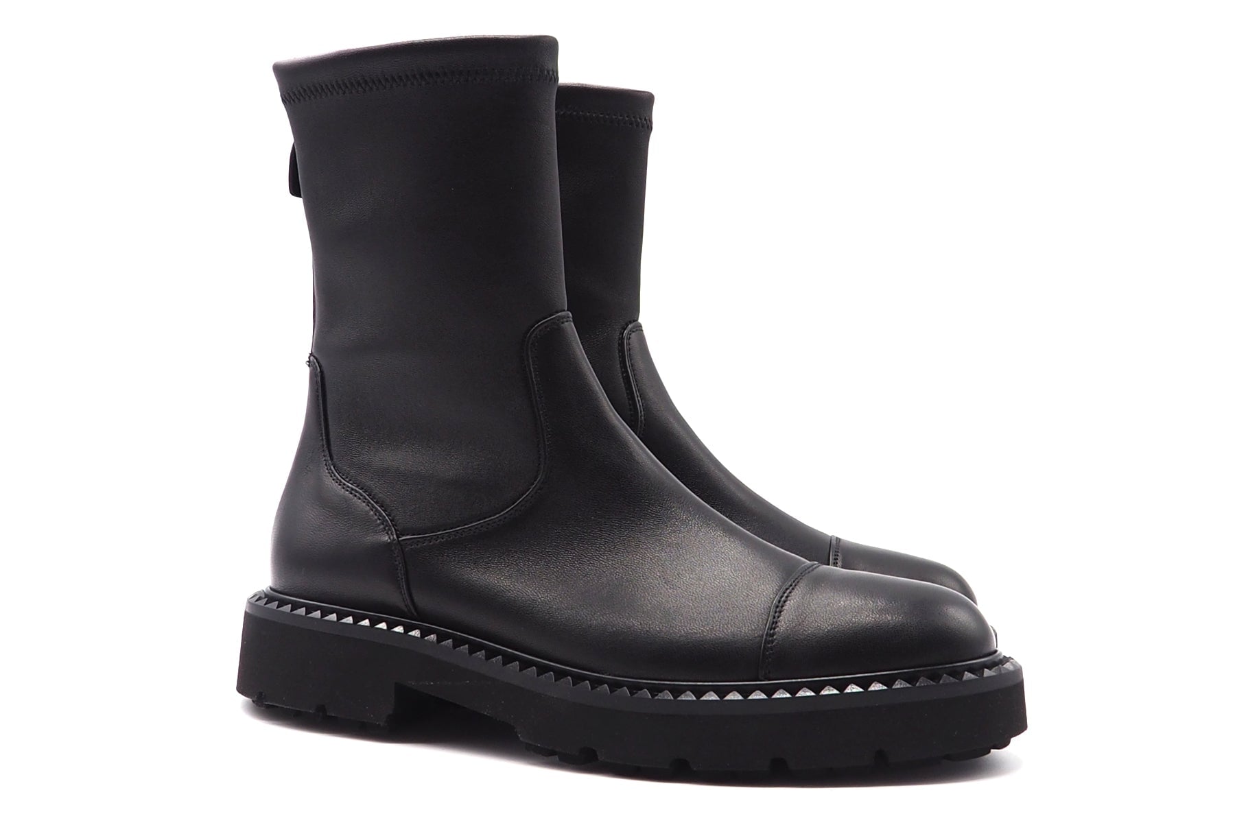 Damen Bootie aus Glattleder in Schwarz mit Stretchschaft & Profilsohle Damen Boots & Booties Kennel & Schmenger