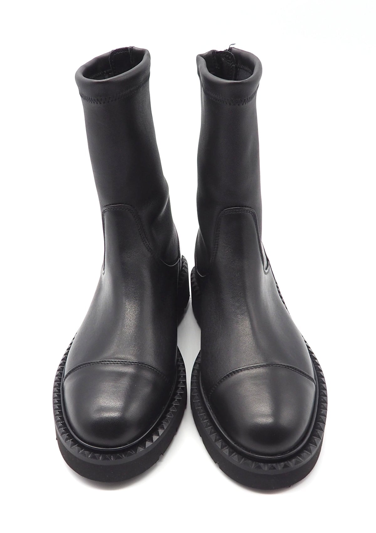 Damen Bootie aus Glattleder in Schwarz mit Stretchschaft & Profilsohle Damen Boots & Booties Kennel & Schmenger