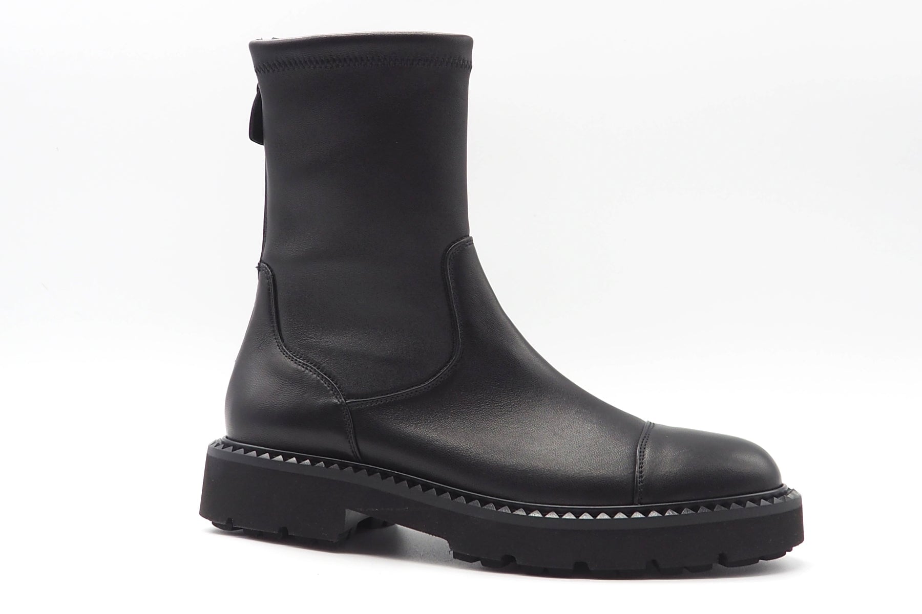 Damen Bootie aus Glattleder in Schwarz mit Stretchschaft & Profilsohle Damen Boots & Booties Kennel & Schmenger