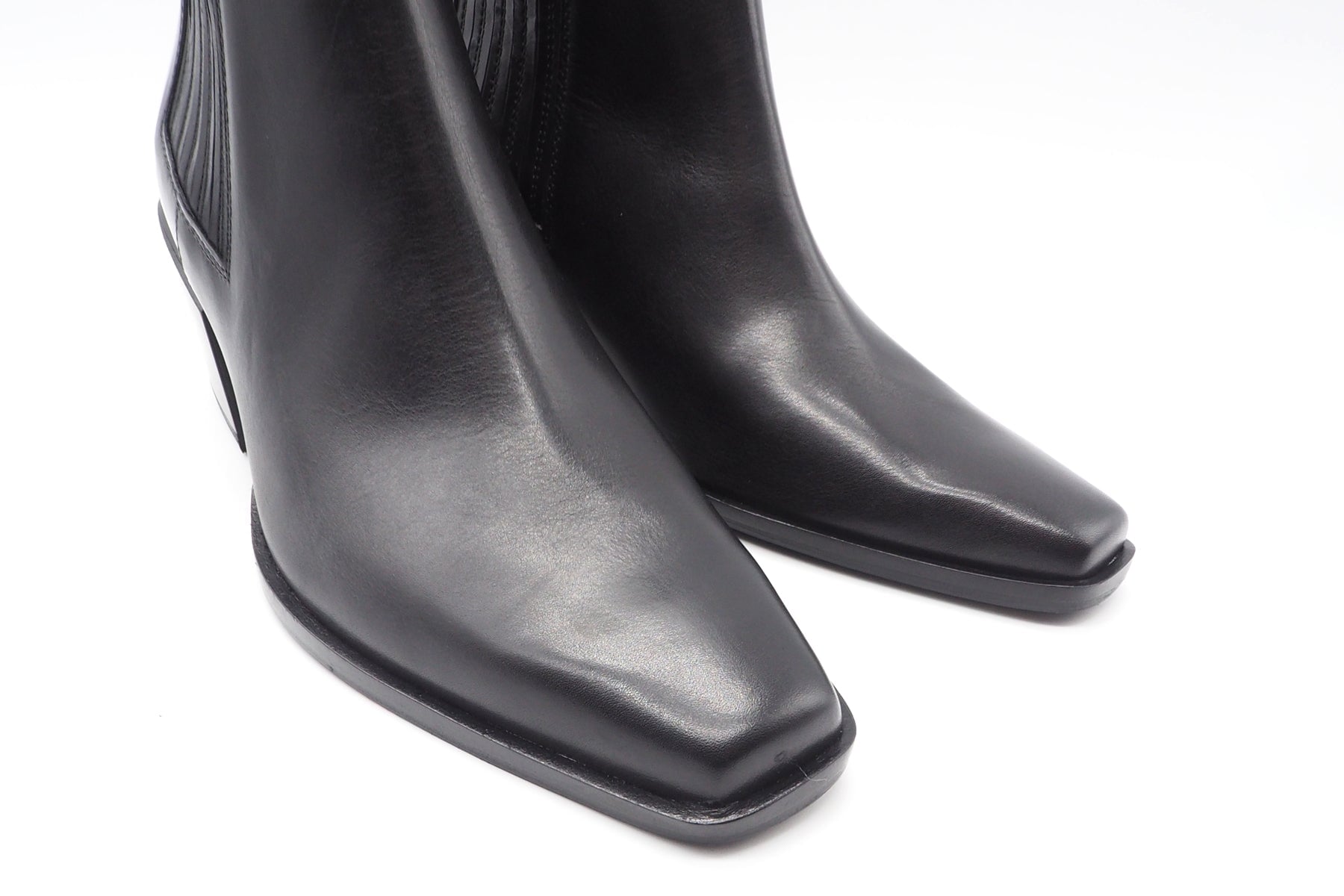 Damen Chelsea Stiefelette im Westernstil in Schwarz & Karreform Damen Stiefeletten Kennel & Schmenger