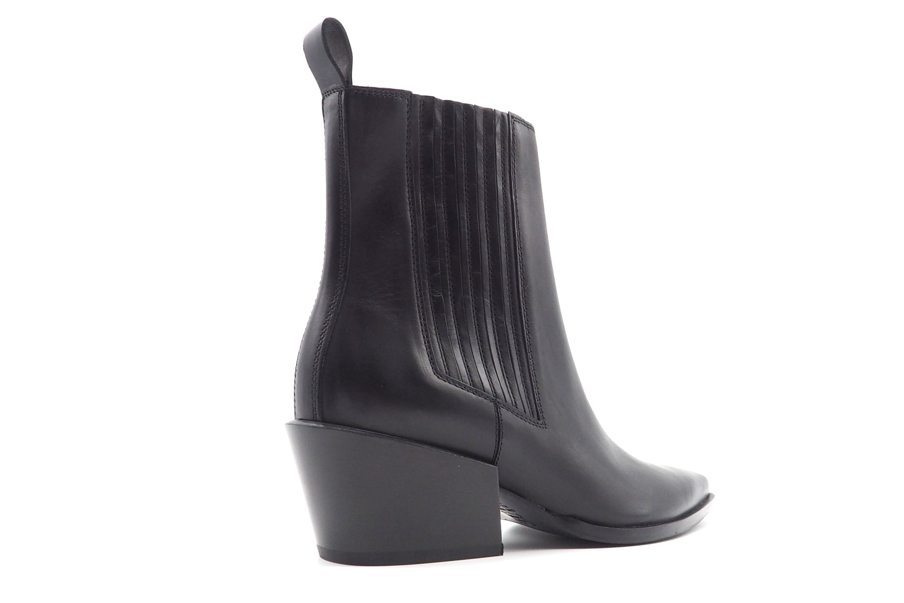 Damen Chelsea Stiefelette im Westernstil in Schwarz & Karreform Damen Stiefeletten Kennel & Schmenger