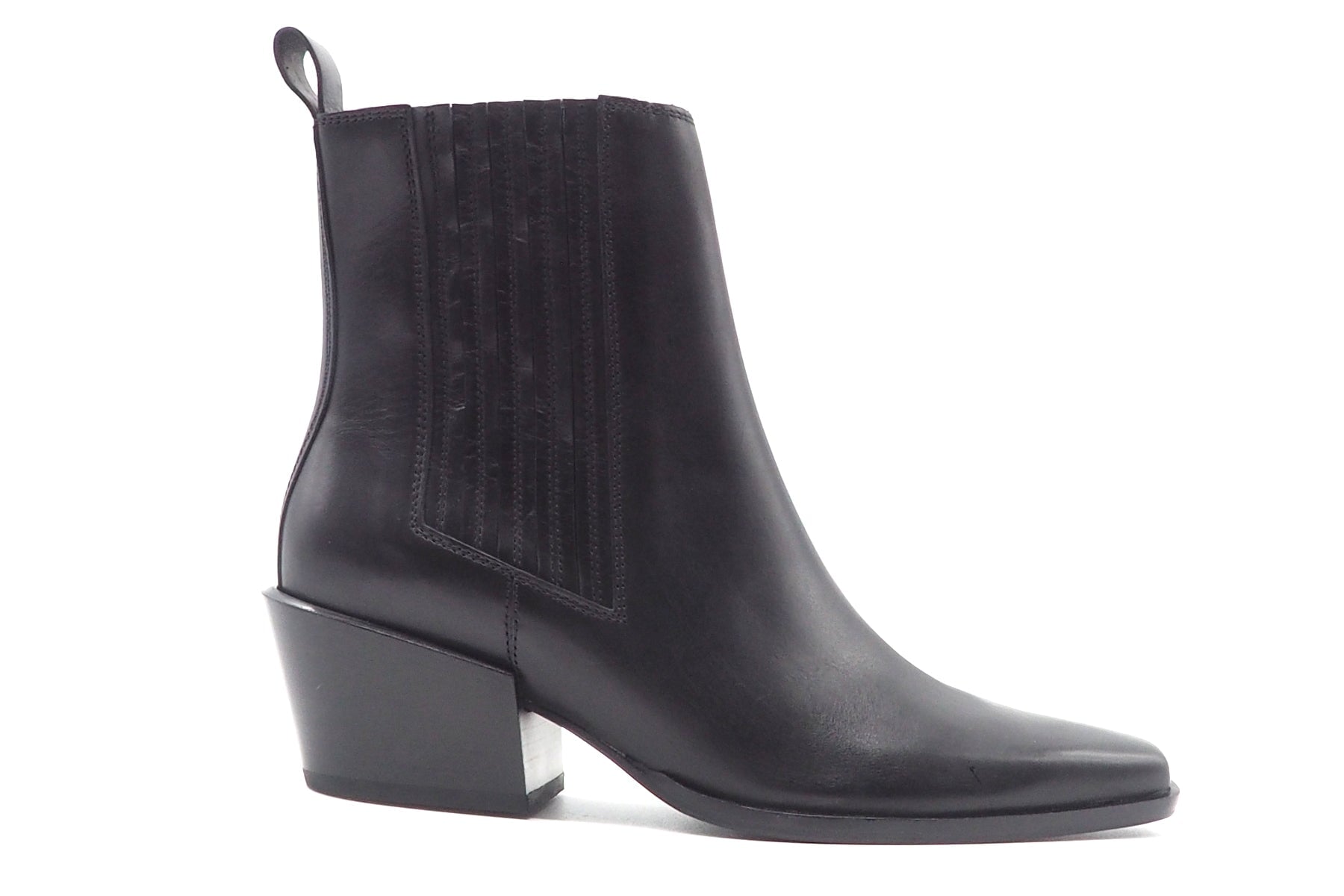 Damen Chelsea Stiefelette im Westernstil in Schwarz & Karreform Damen Stiefeletten Kennel & Schmenger