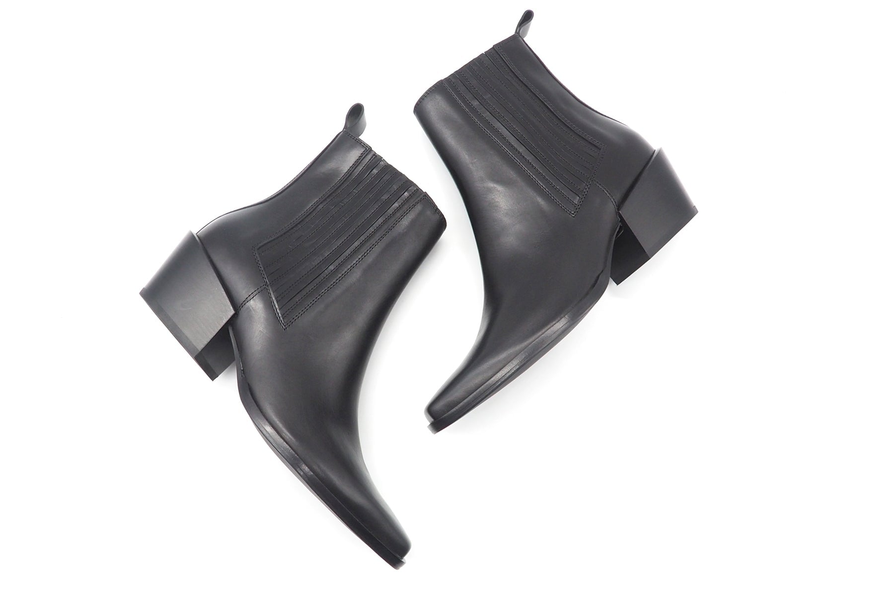 Damen Chelsea Stiefelette im Westernstil in Schwarz & Karreform Damen Stiefeletten Kennel & Schmenger