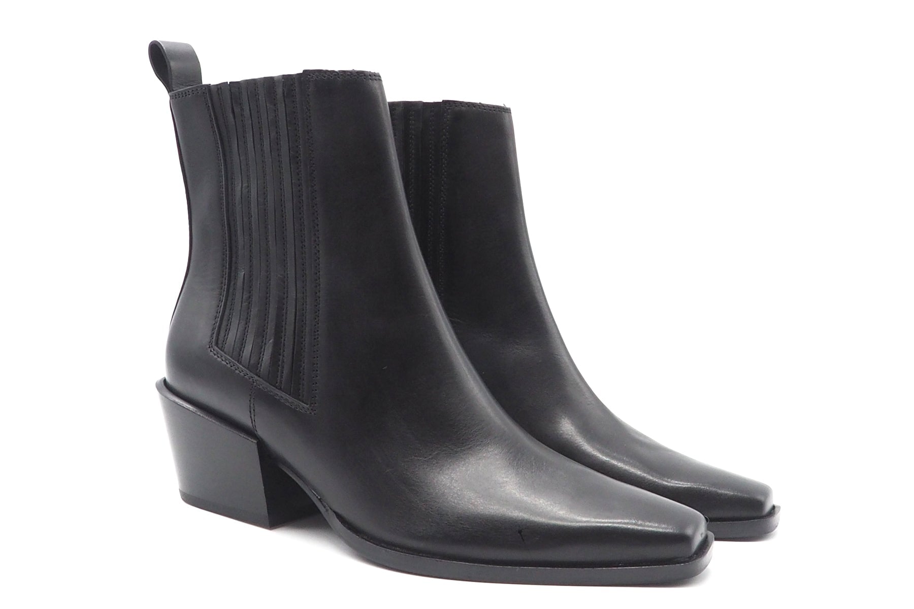 Damen Chelsea Stiefelette im Westernstil in Schwarz & Karreform Damen Stiefeletten Kennel & Schmenger