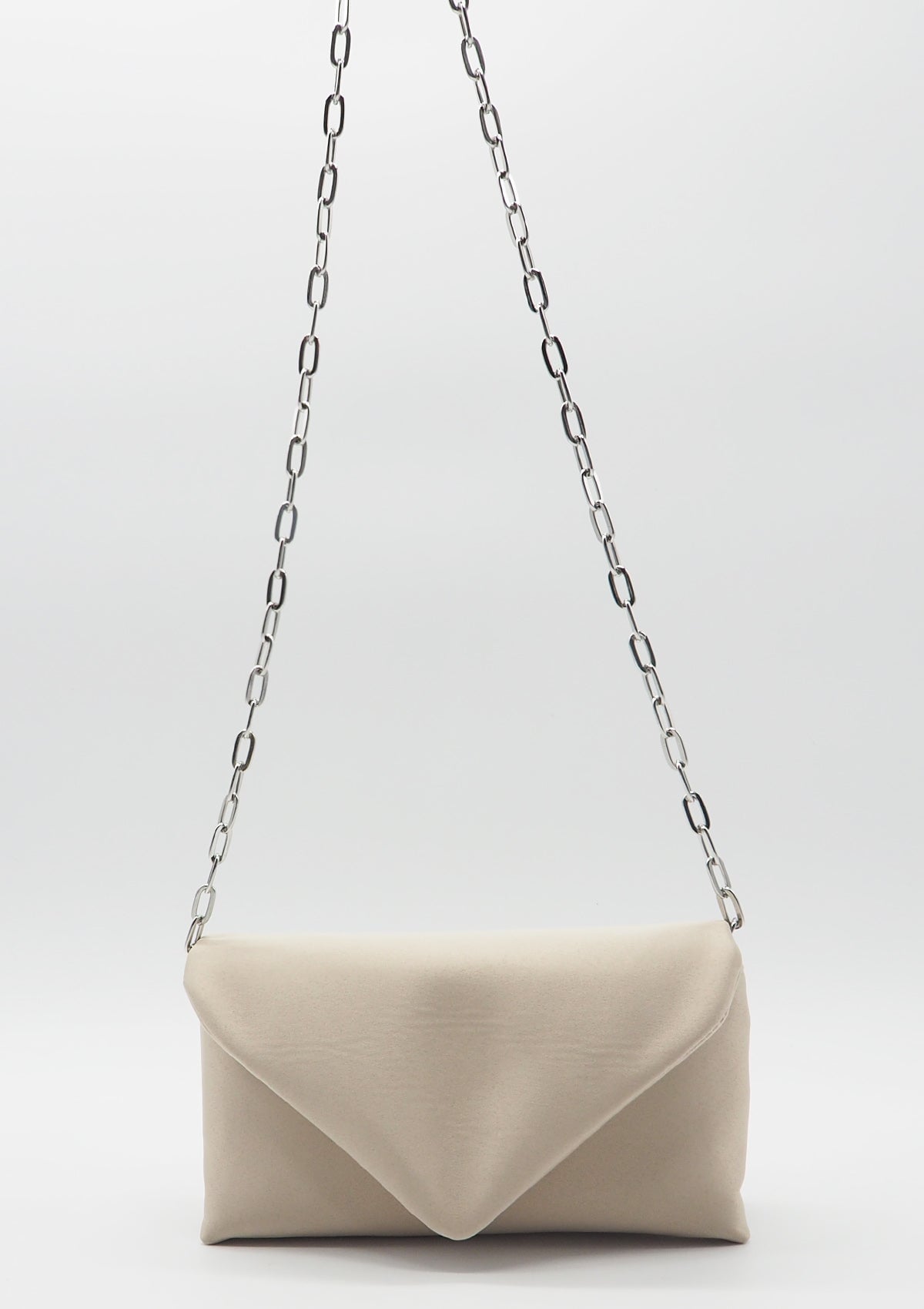 Damen Clutch aus Satin in Beige - Raso Taschen Clutches Roberto Festa