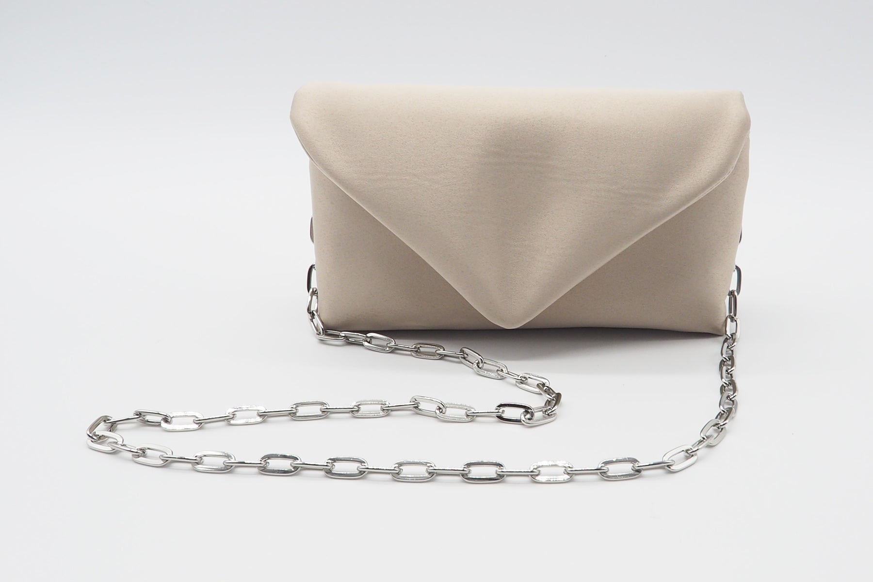 Damen Clutch aus Satin in Beige - Raso Taschen Clutches Roberto Festa