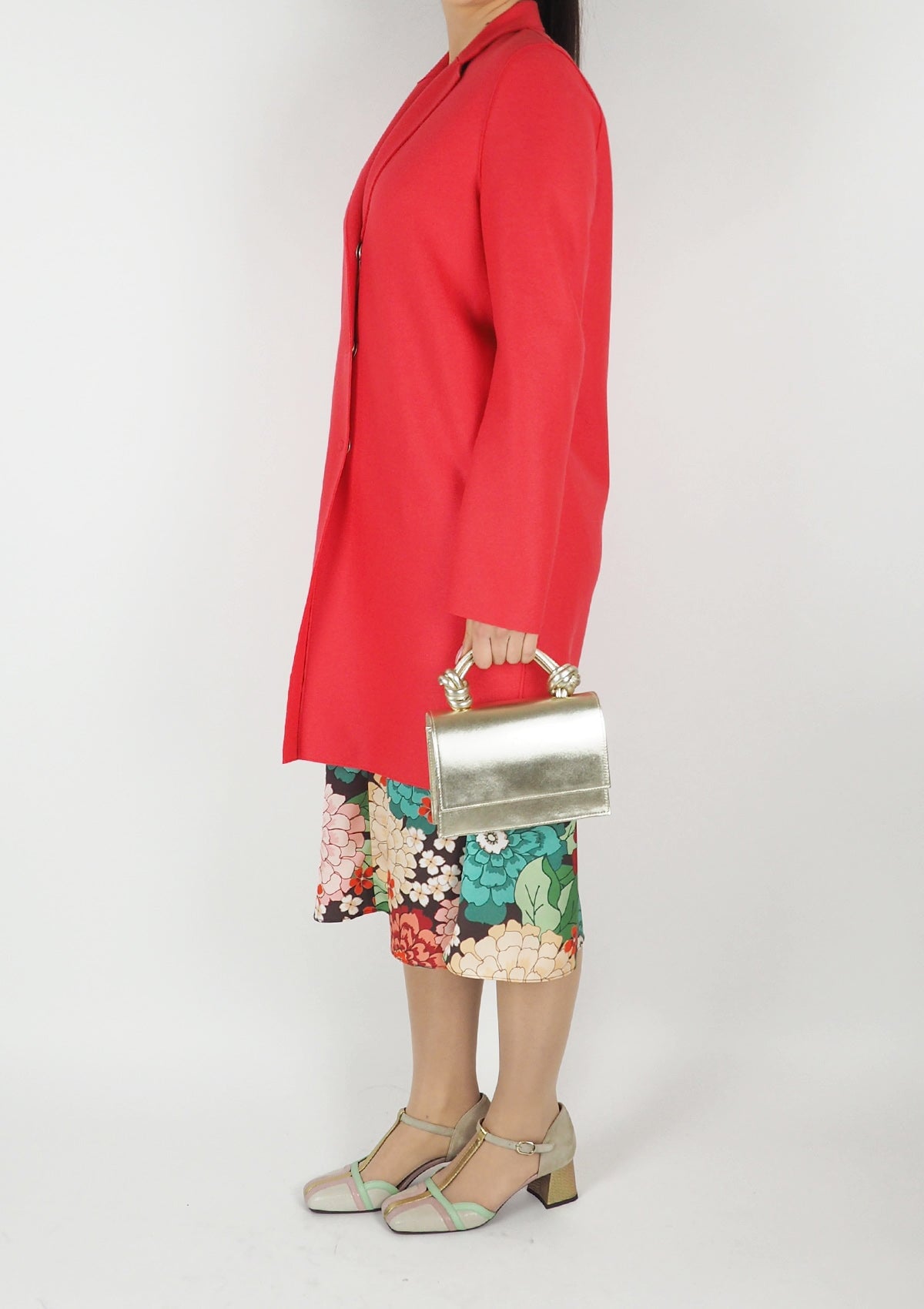 Damen Cocoon-Mantel aus gestrickter, leicht gefilzter Wolle in Pink Damen Mantel Harris Wharf London