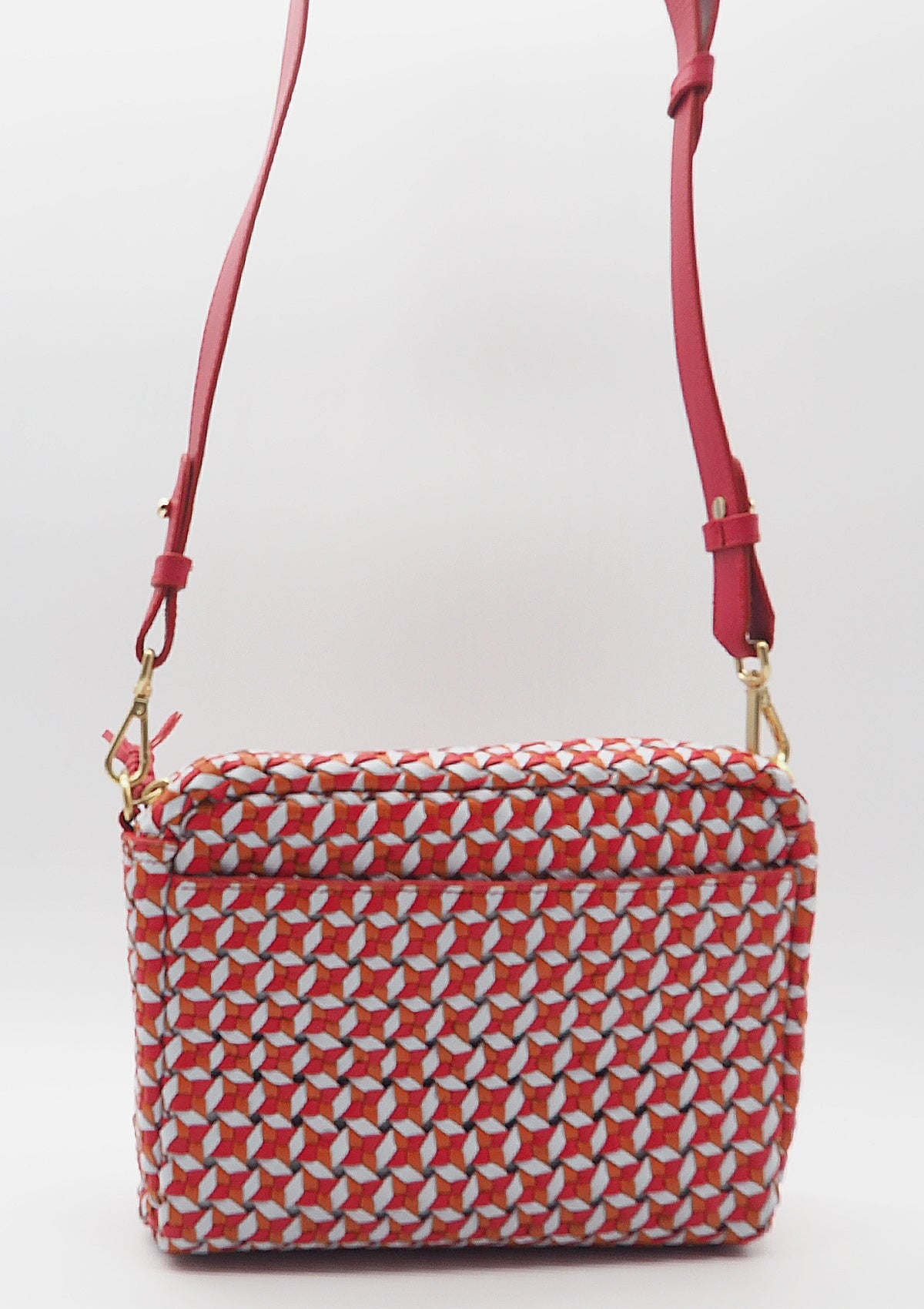 Damen Crossbody aus gewebten Leder in Multicolor - Reese Moulinet Multicolor Taschen Crossbody & Schultertasche Allan K