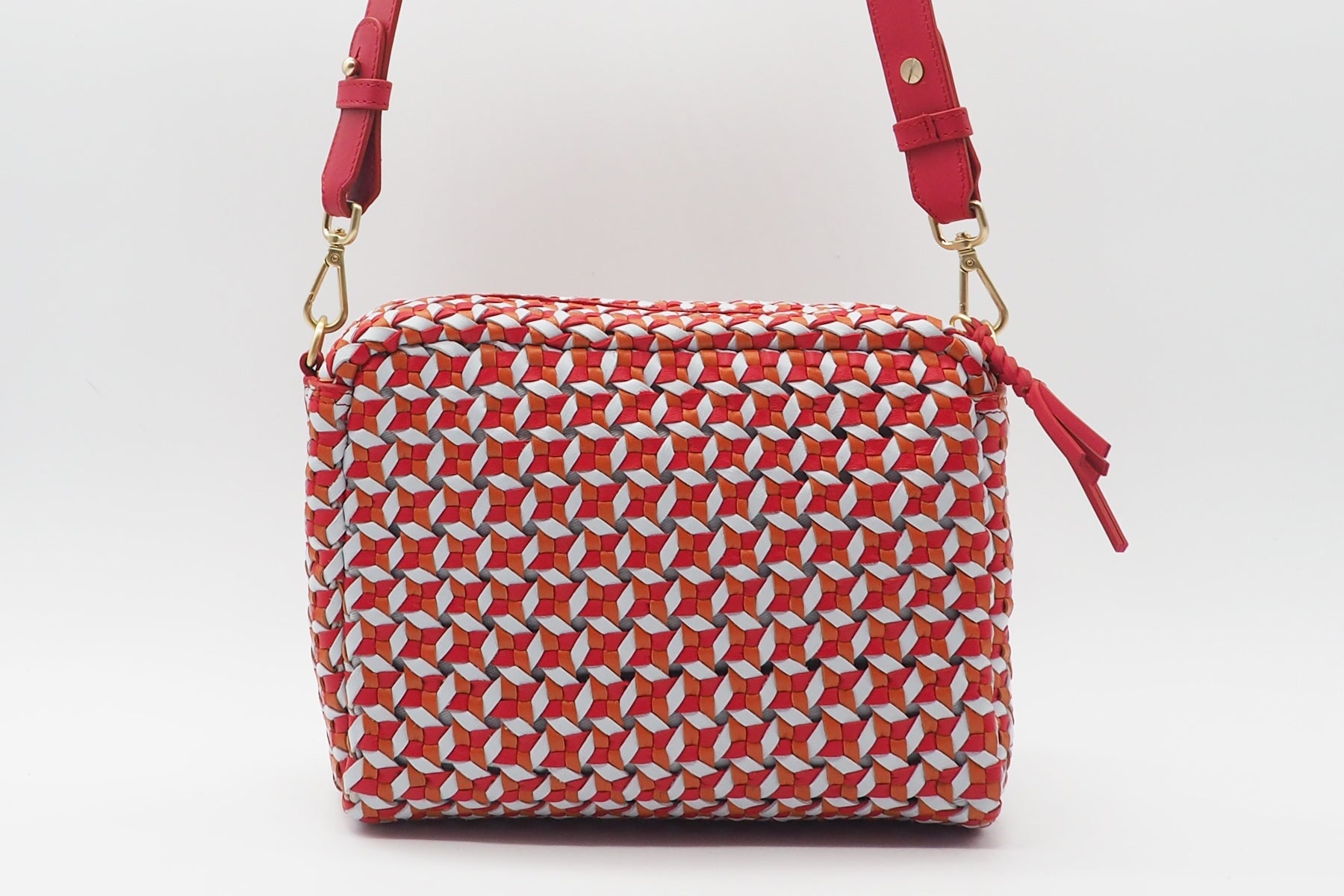 Damen Crossbody aus gewebten Leder in Multicolor - Reese Moulinet Multicolor Taschen Crossbody & Schultertasche Allan K
