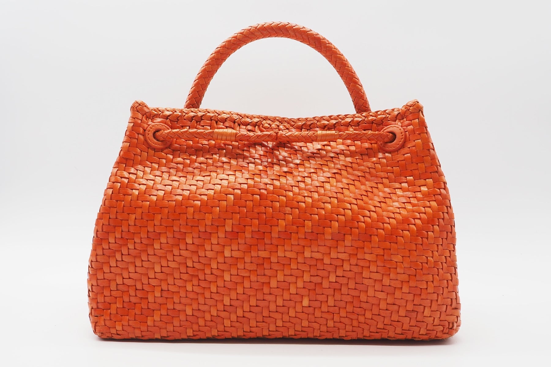 Damen Crossbody aus gewebten Leder in Orange - Scarlet DJ Orange Taschen Crossbody & Schultertasche Allan K