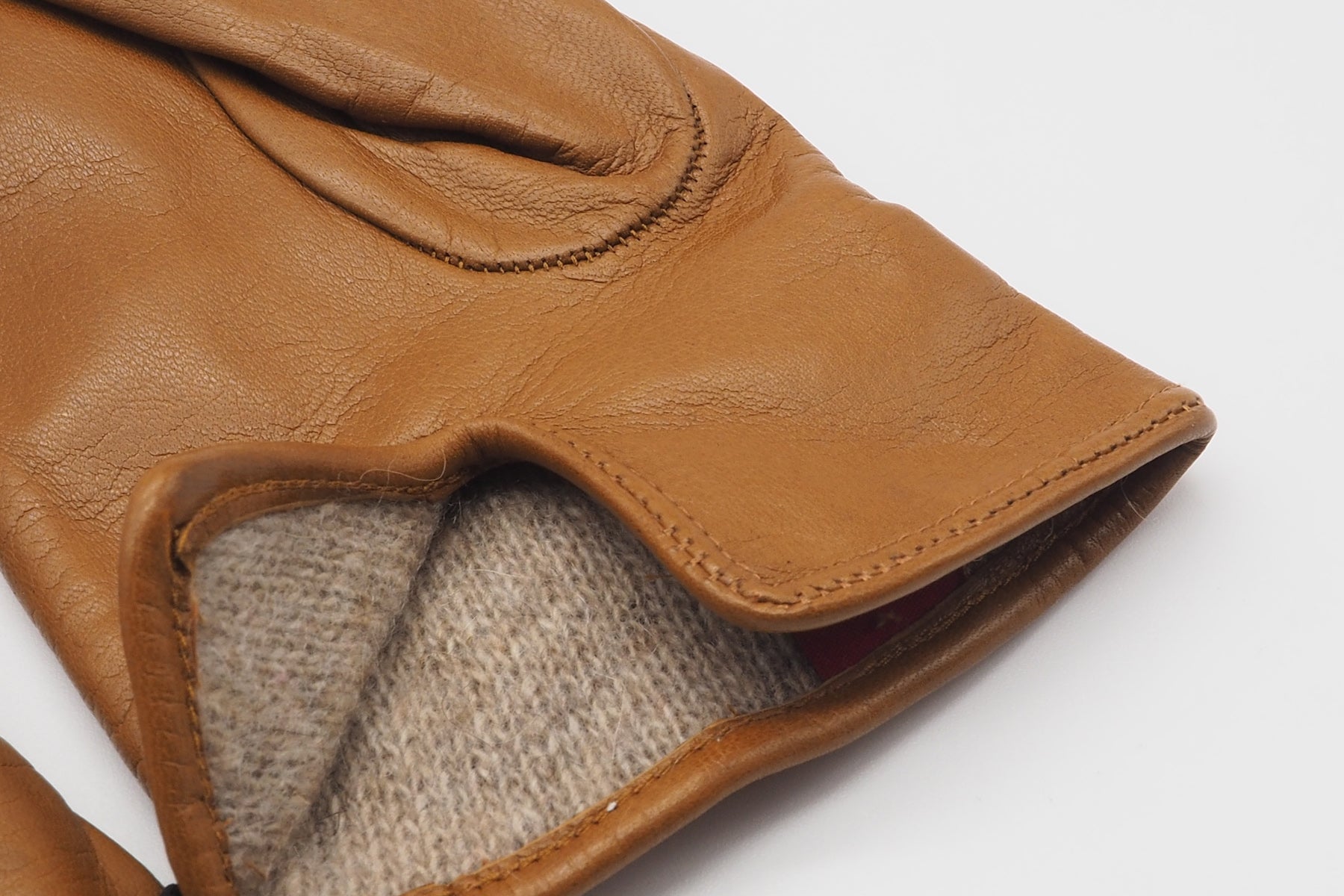 Damen Handschuhe aus Leder in Hellbraun mit Goldschnalle - Innenfutter Kaschmir Damen Handschuhe C. Gloves