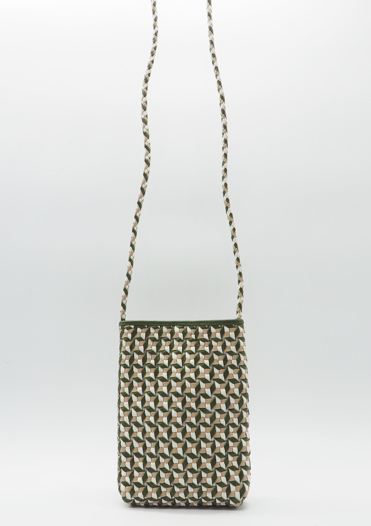 Damen Handytasche aus gewebten Leder in Multicolor - Sam Moulinet Multicolor Taschen Handytasche Allan K