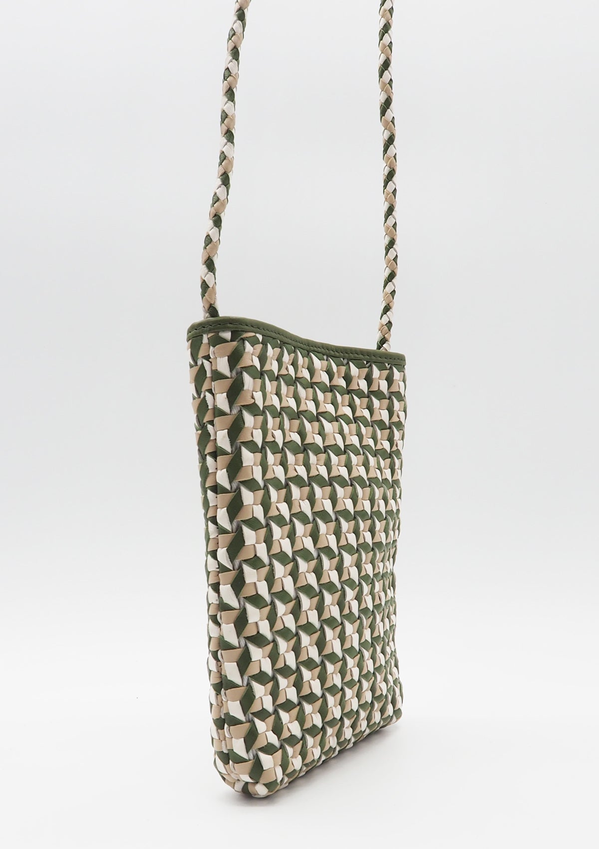 Damen Handytasche aus gewebten Leder in Multicolor - Sam Moulinet Multicolor Taschen Handytasche Allan K