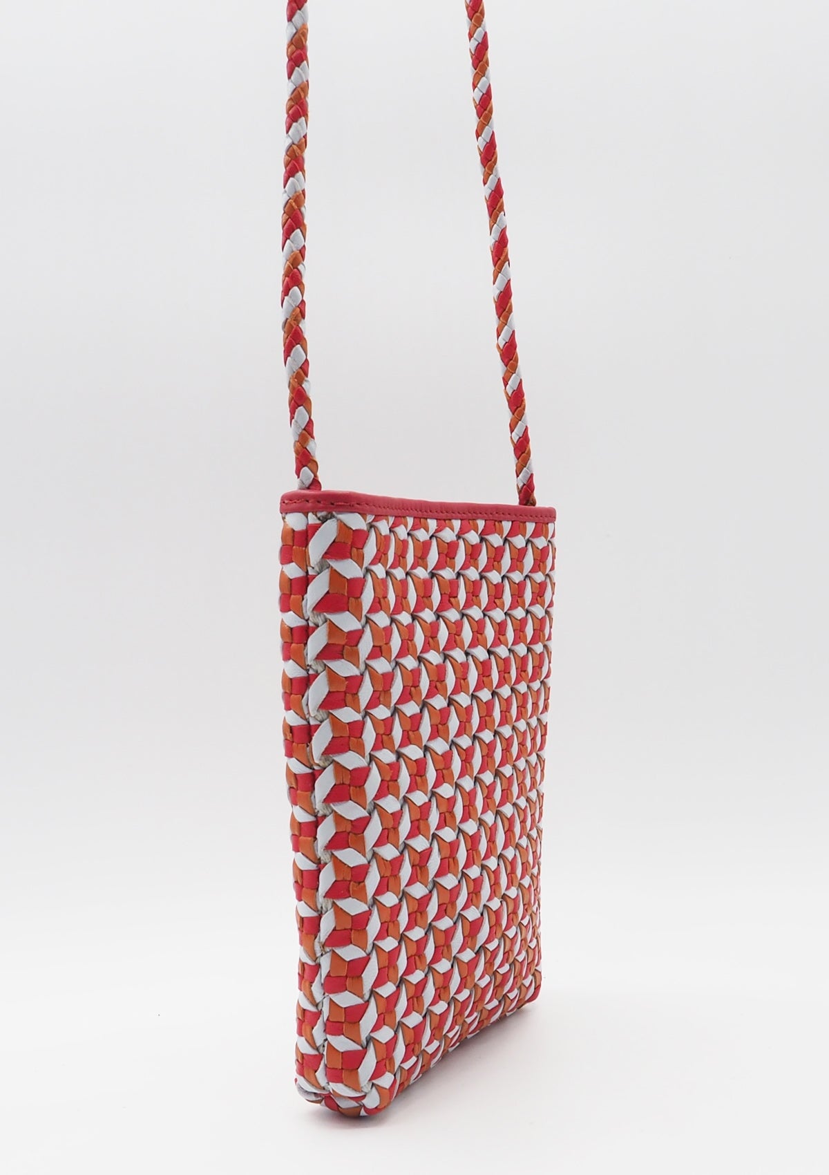 Damen Handytasche aus gewebten Leder in Multicolor - Sam Moulinet Multicolor Taschen Handytasche Allan K