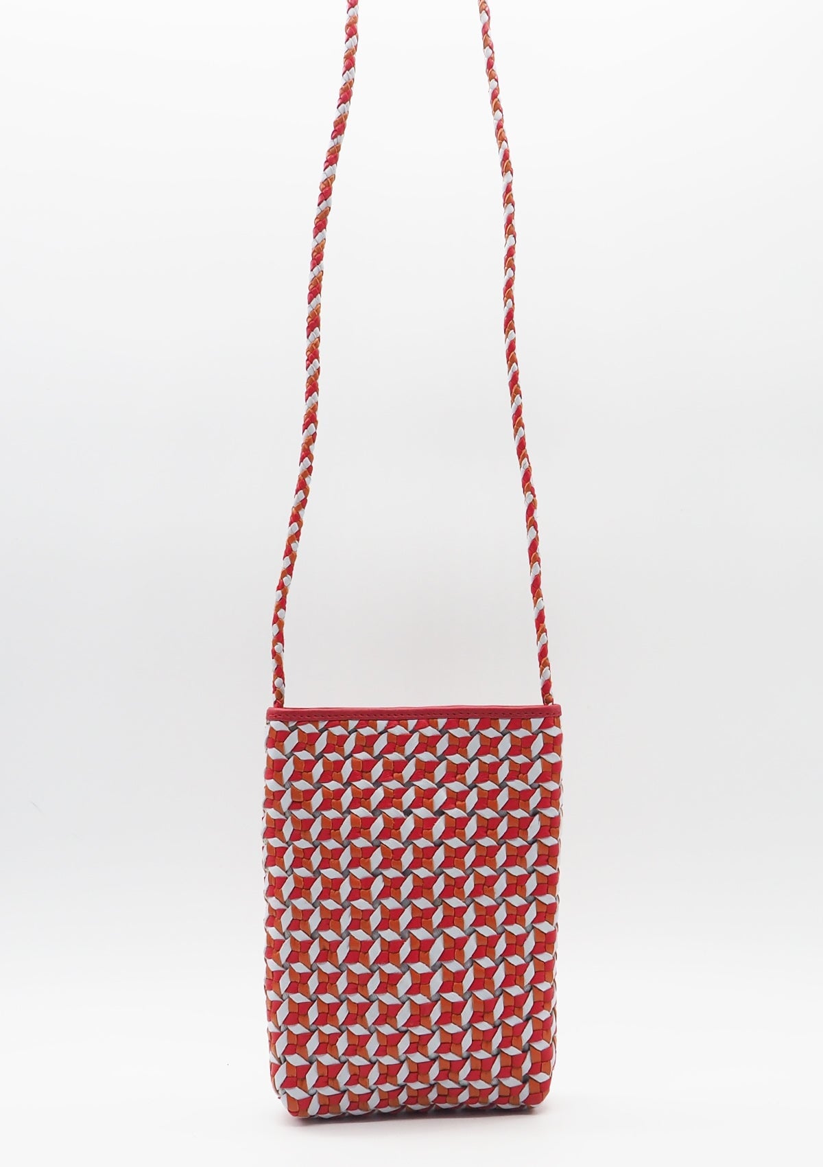 Damen Handytasche aus gewebten Leder in Multicolor - Sam Moulinet Multicolor Taschen Handytasche Allan K